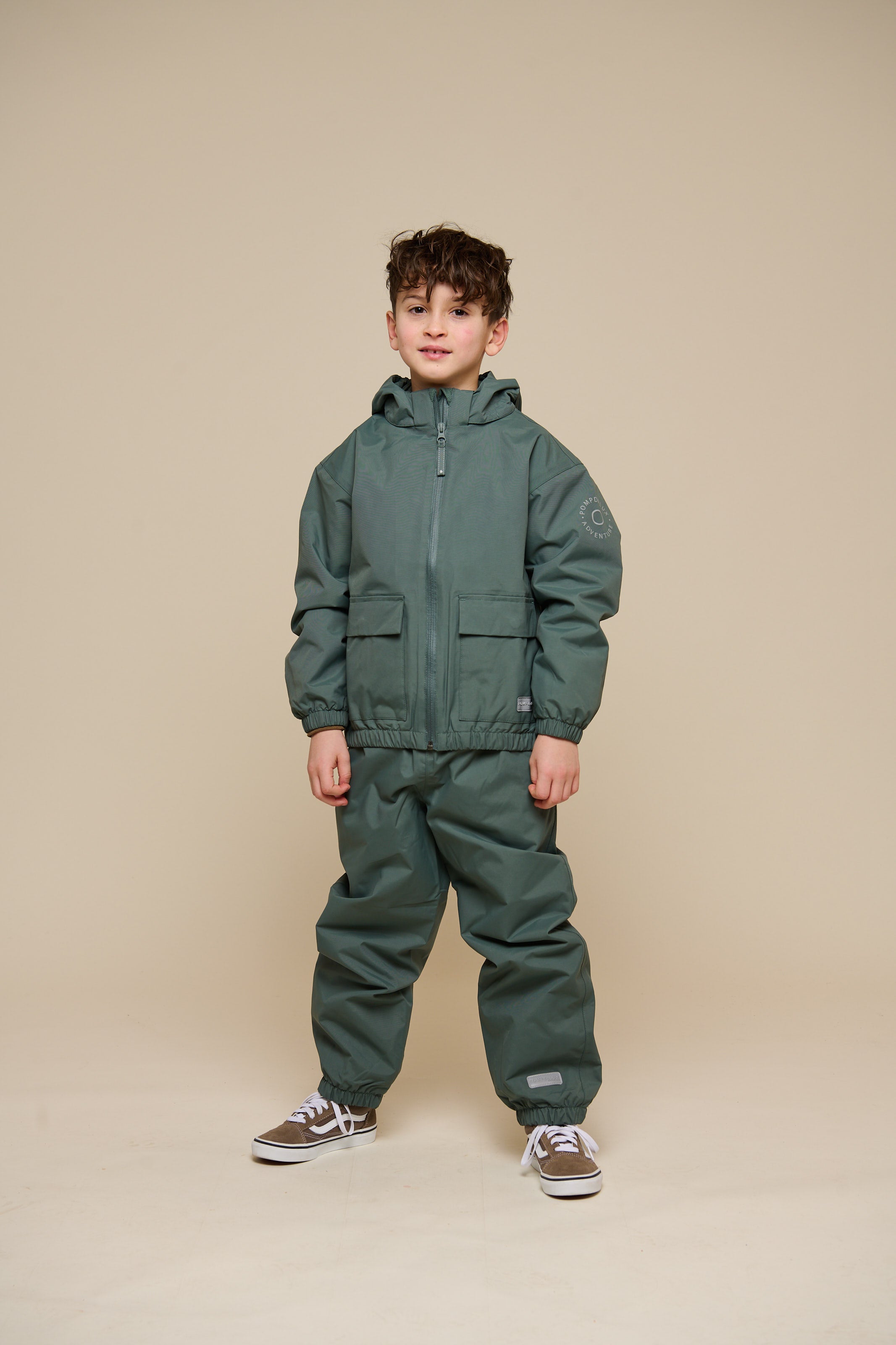 Shell Jacket with Patch Pocket - Tween - Dusty Dark Green | 100502 Luke