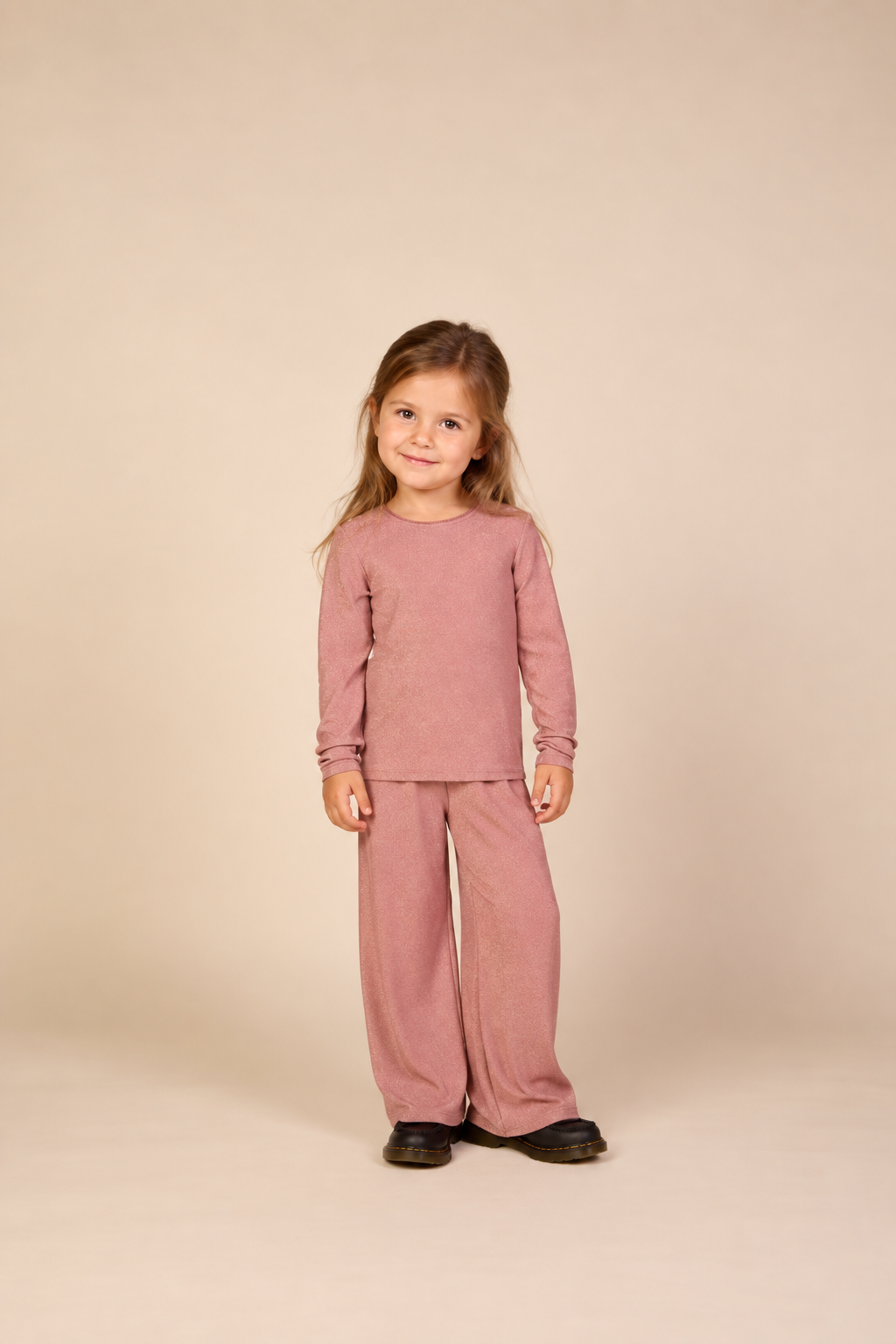 Lurex Trousers - Kids - Dusty Rose | 101669 Helen