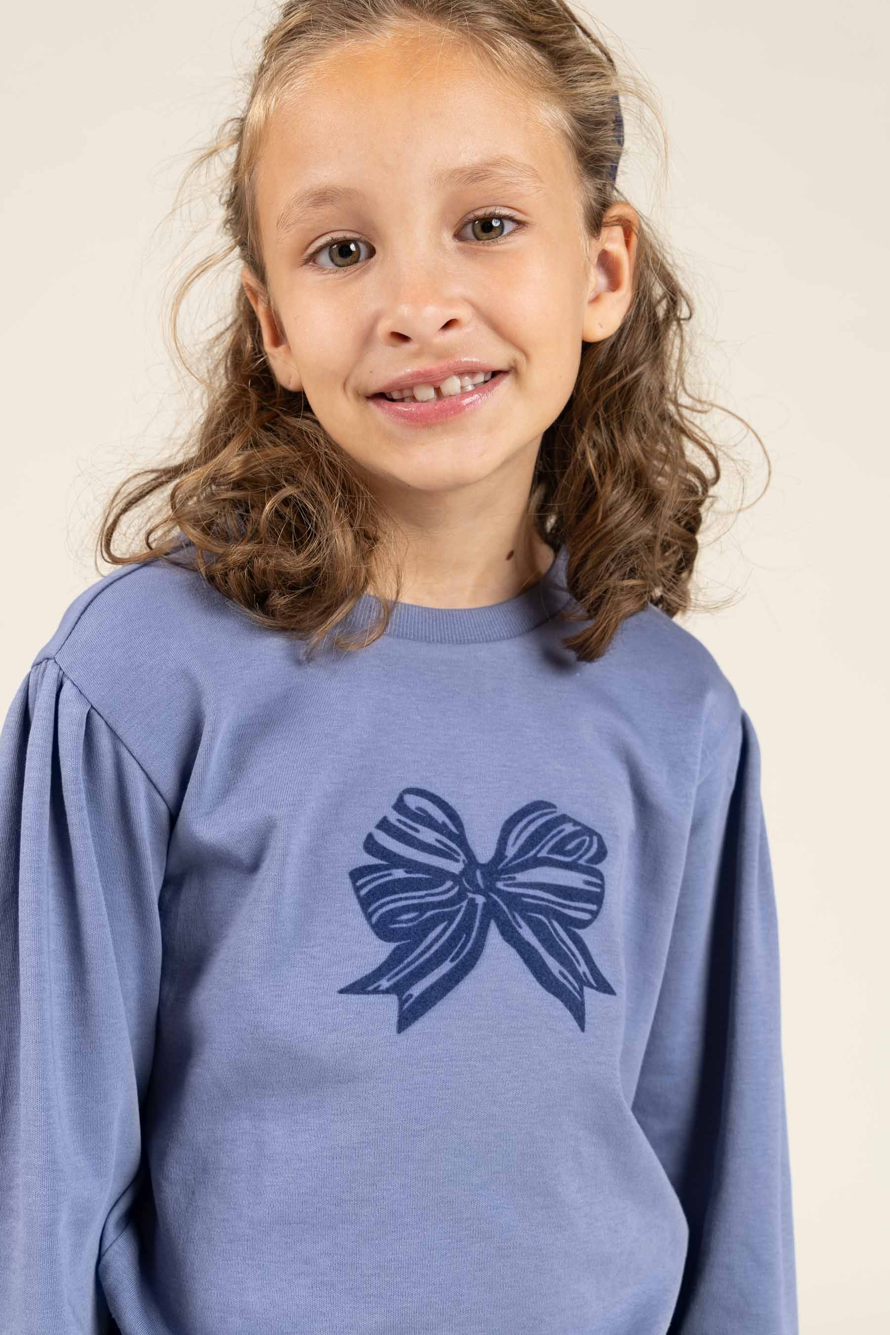 Long Sleeve Slub Jersey T-Shirt - Tween - Blue | 100851 Kendell