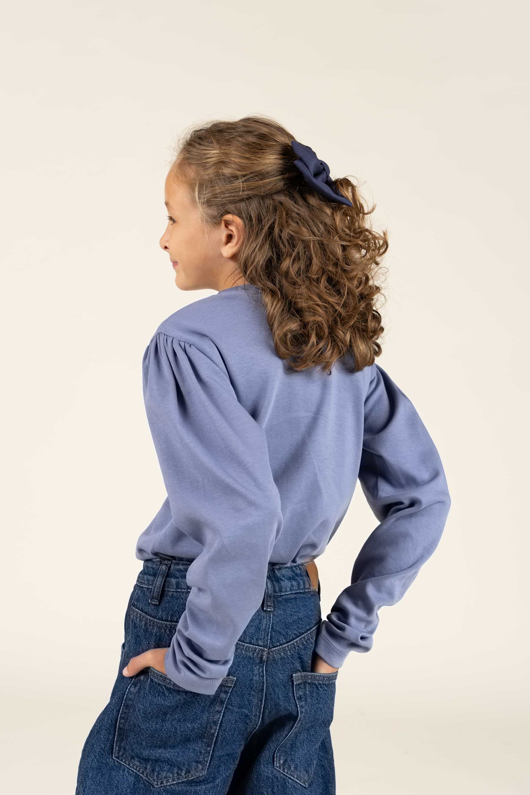 Long Sleeve Slub Jersey T-Shirt - Tween - Blue | 100851 Kendell
