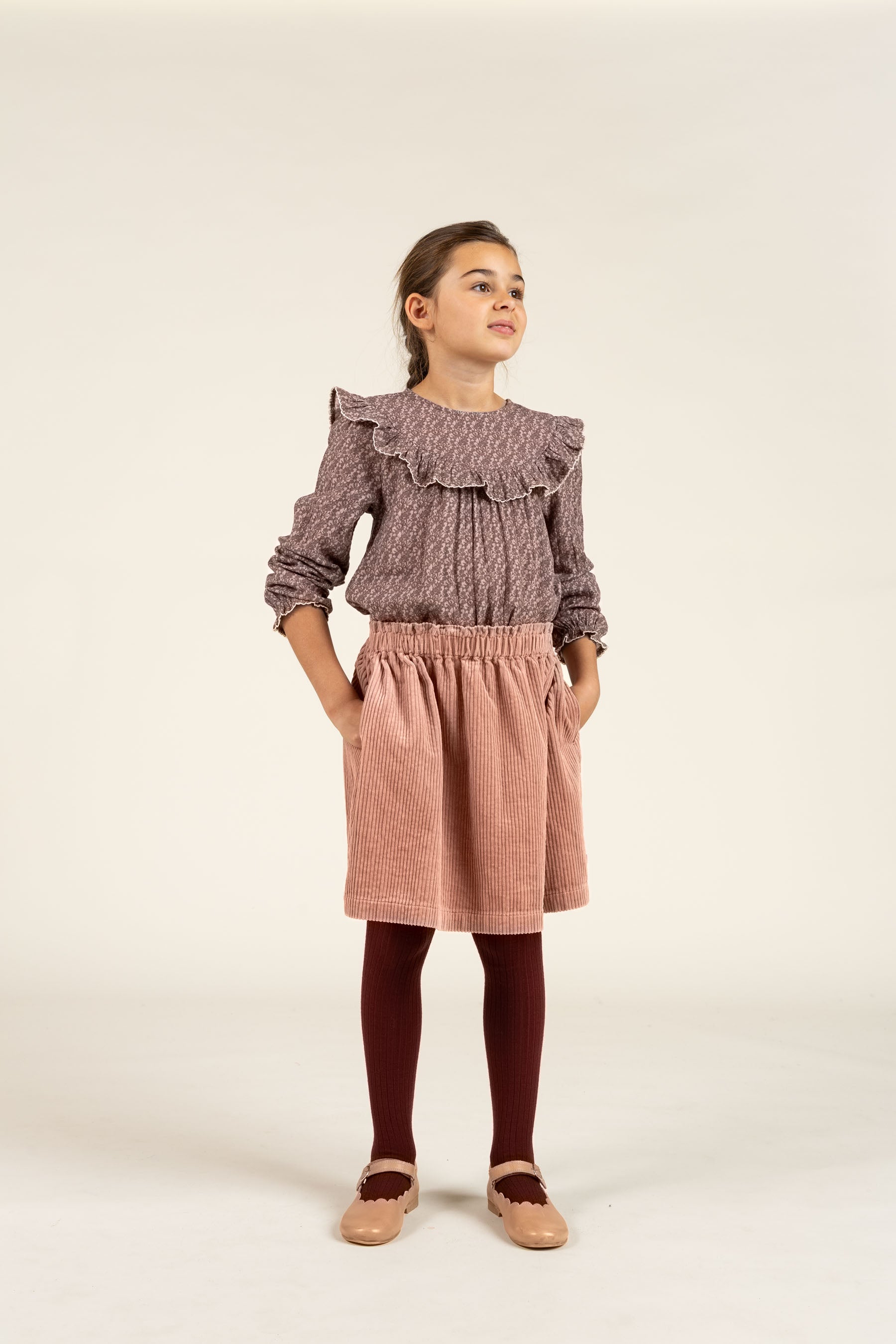 Bold Corduroy Skirt - Tween - Rose | 100623 Margot