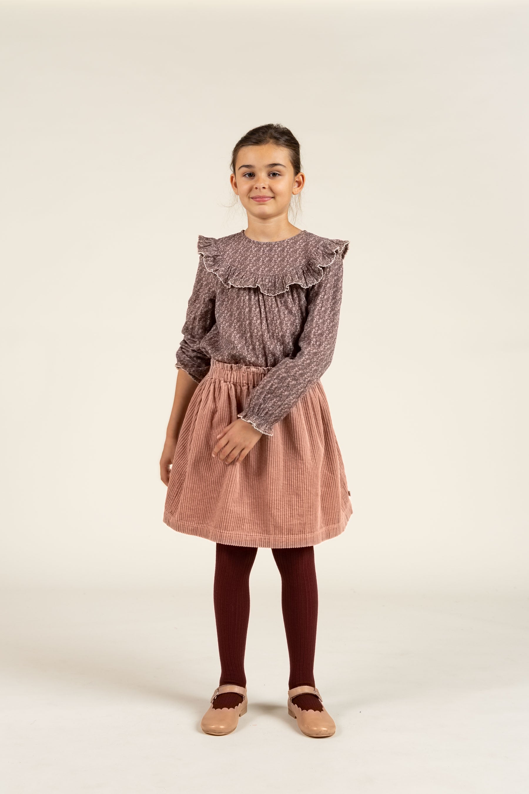 Bold Corduroy Skirt - Tween - Rose | 100623 Margot