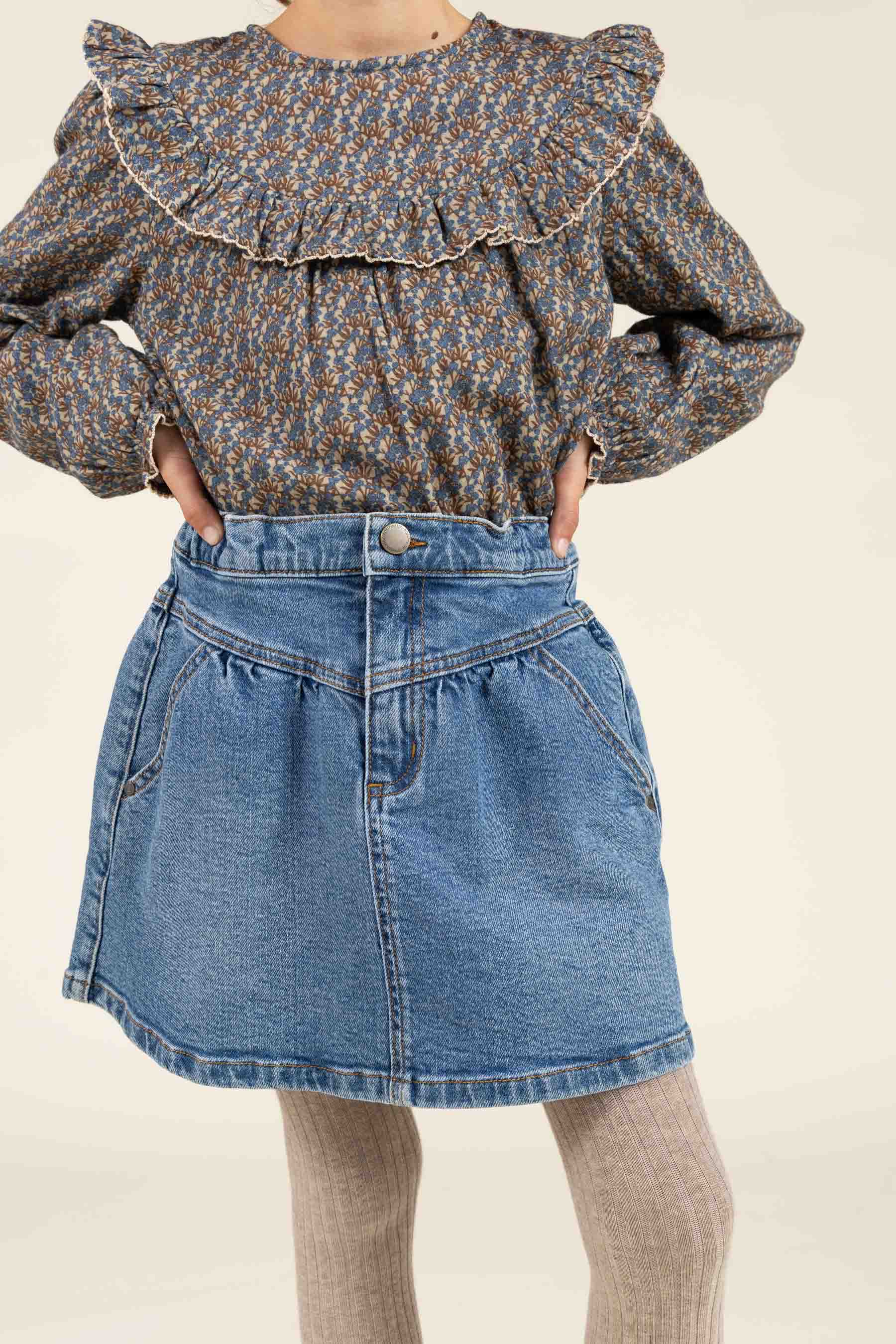 Denim Skirt - Tween - Blue Denim | 100144 Eva
