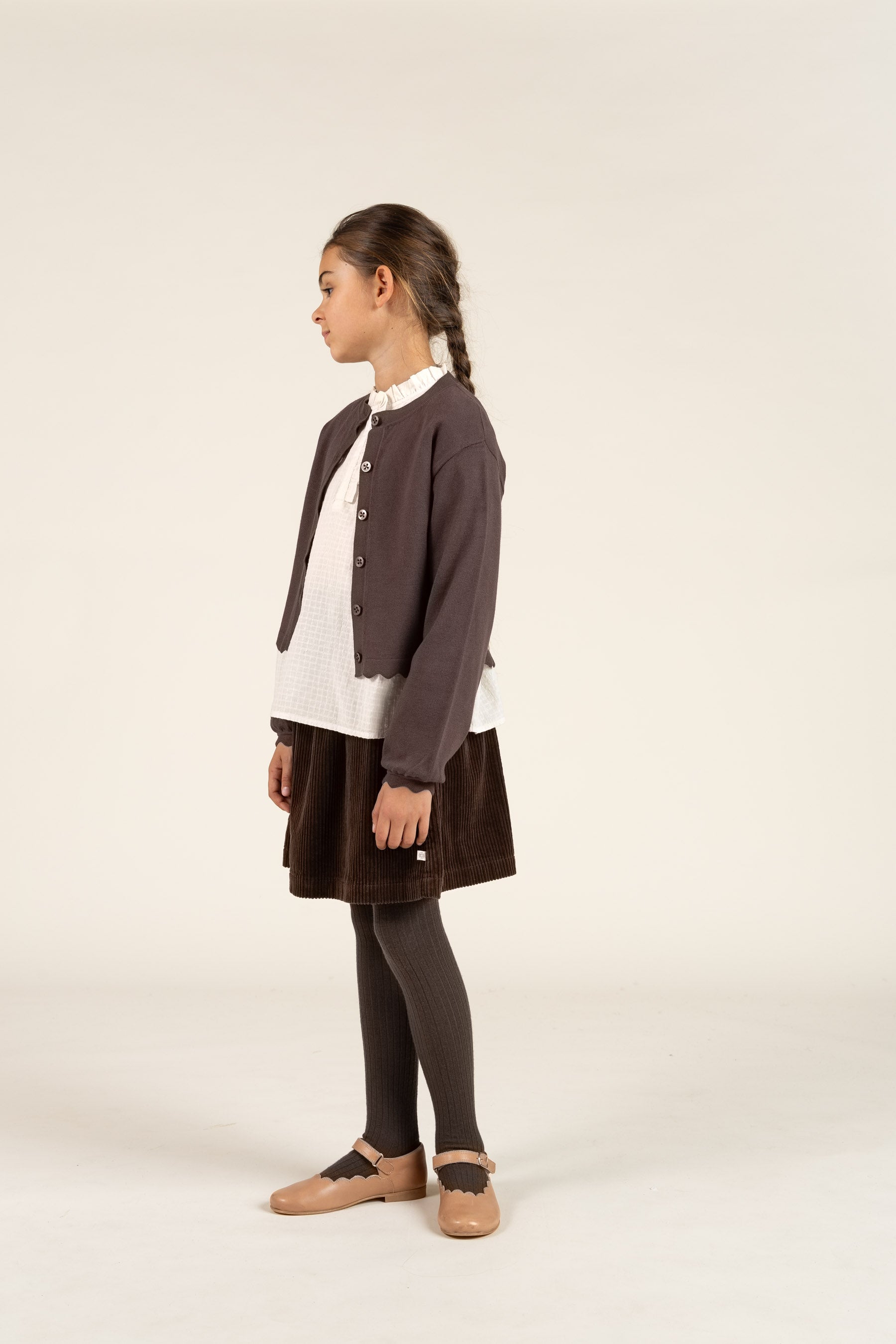 Cardigan - Tween - Chocolate | 100827 Nicole