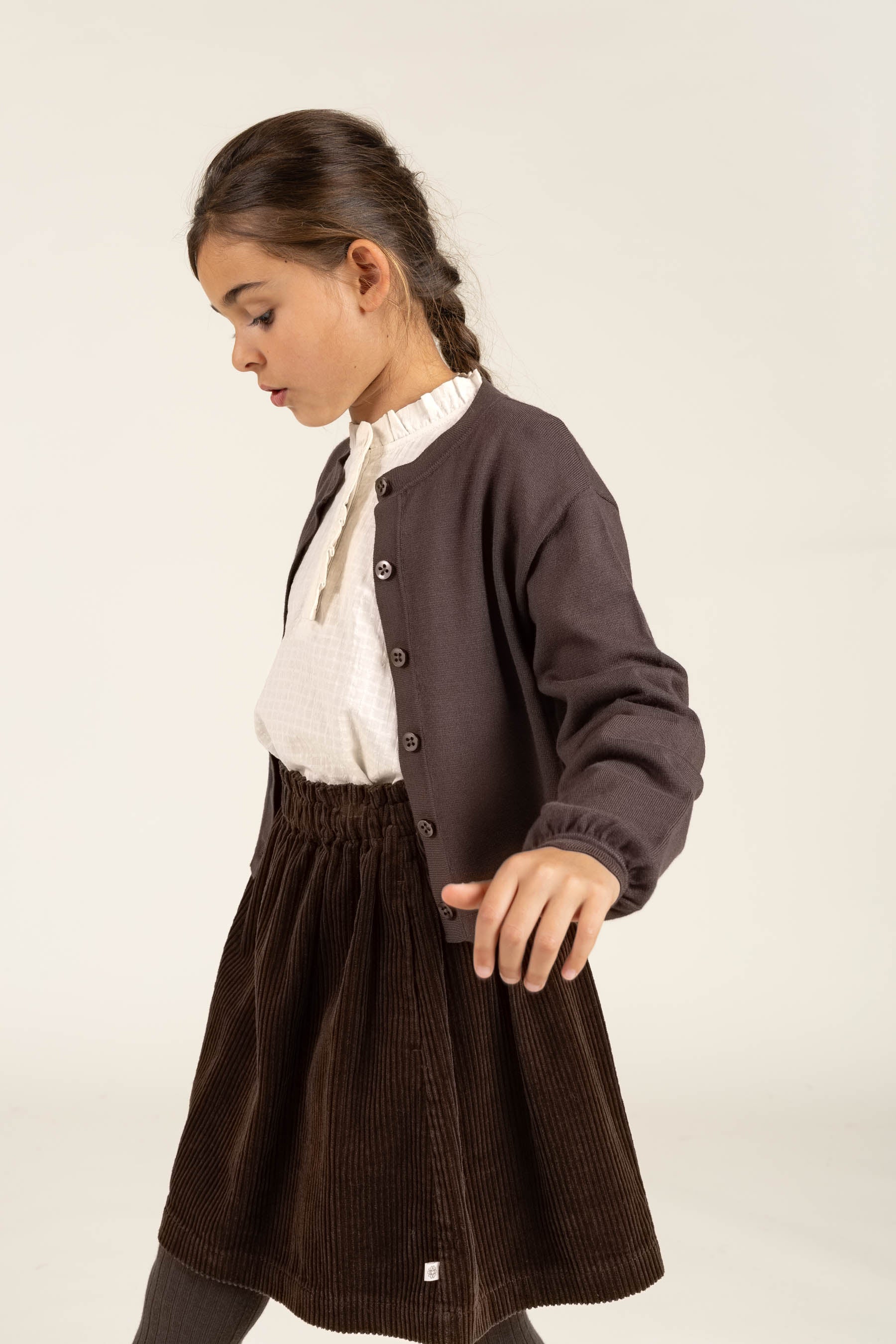 Bold Corduroy Skirt - Tween - Chocolate | 100625 Margot