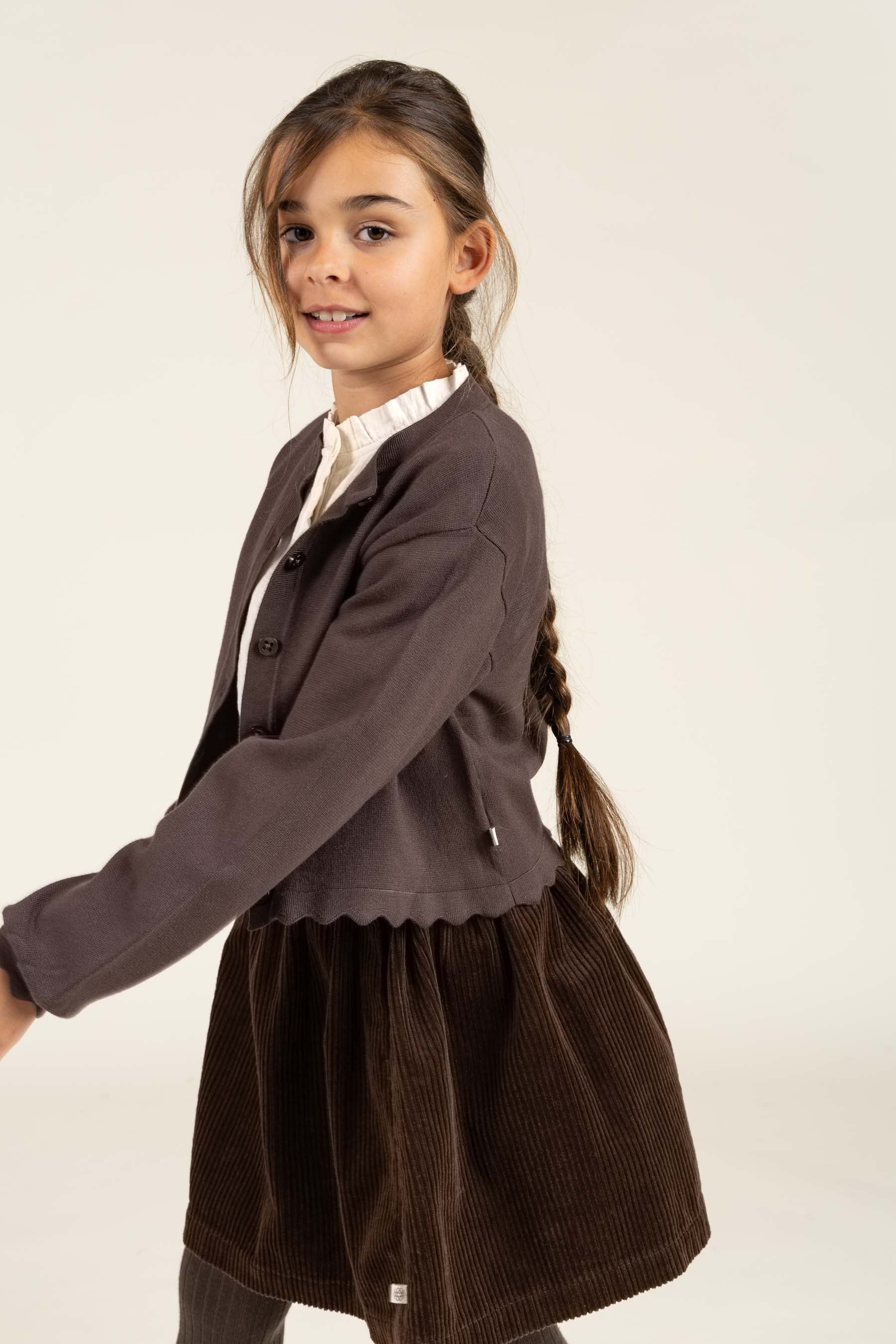 Bold Corduroy Skirt - Tween - Chocolate | 100625 Margot