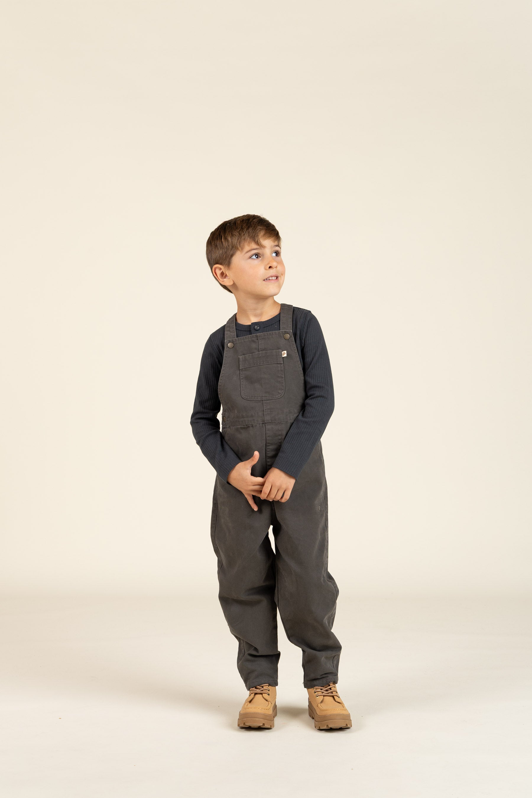 Canvas Overalls - Kids - Dark Grey | 100121 Dereck