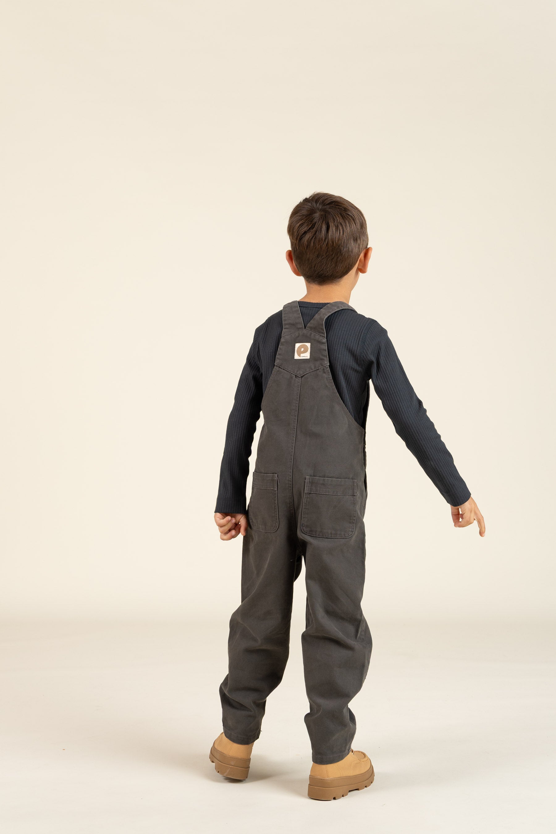 Canvas Overalls - Kids - Dark Grey | 100121 Dereck