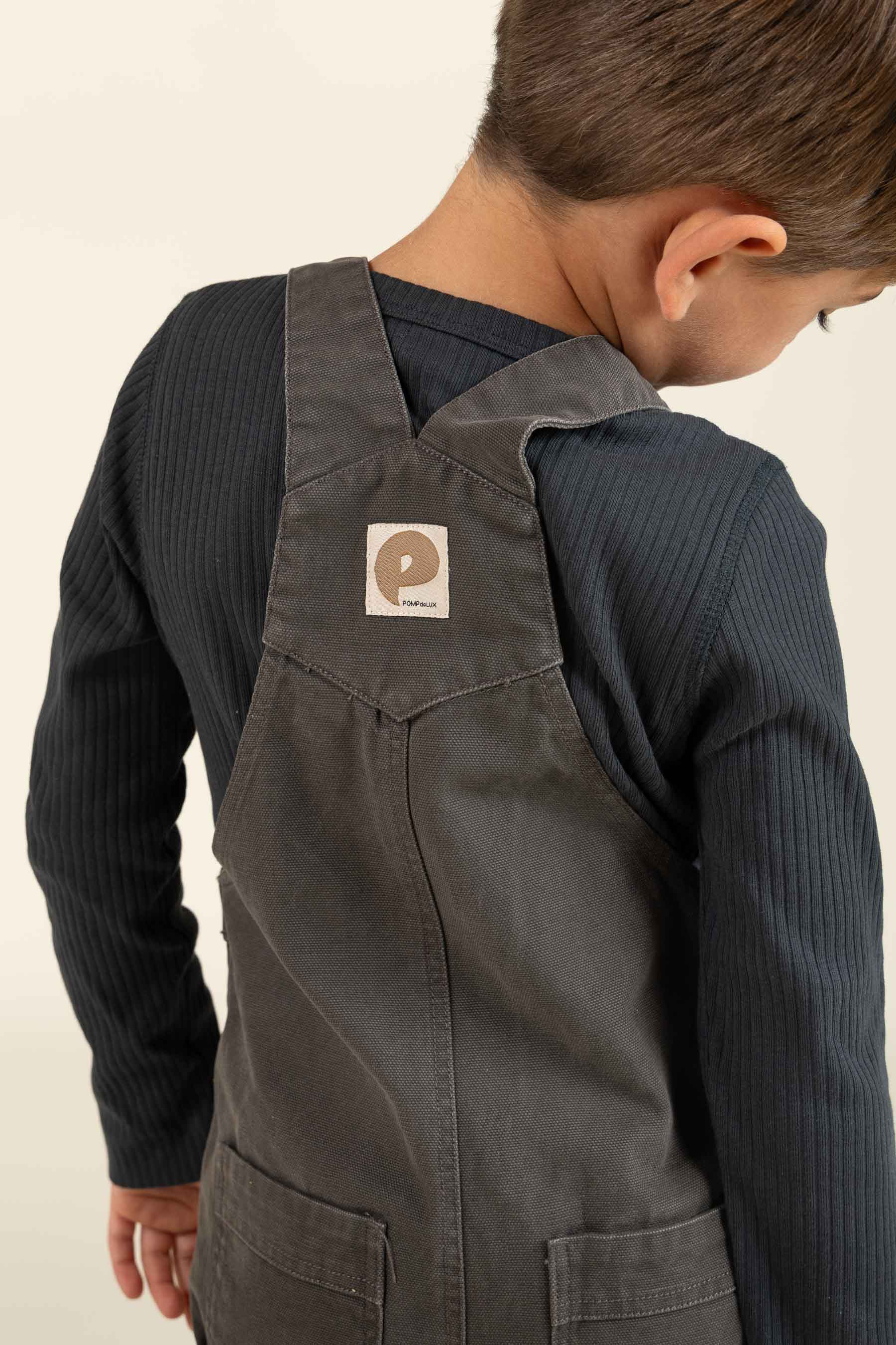 Canvas Overalls - Kids - Dark Grey | 100121 Dereck