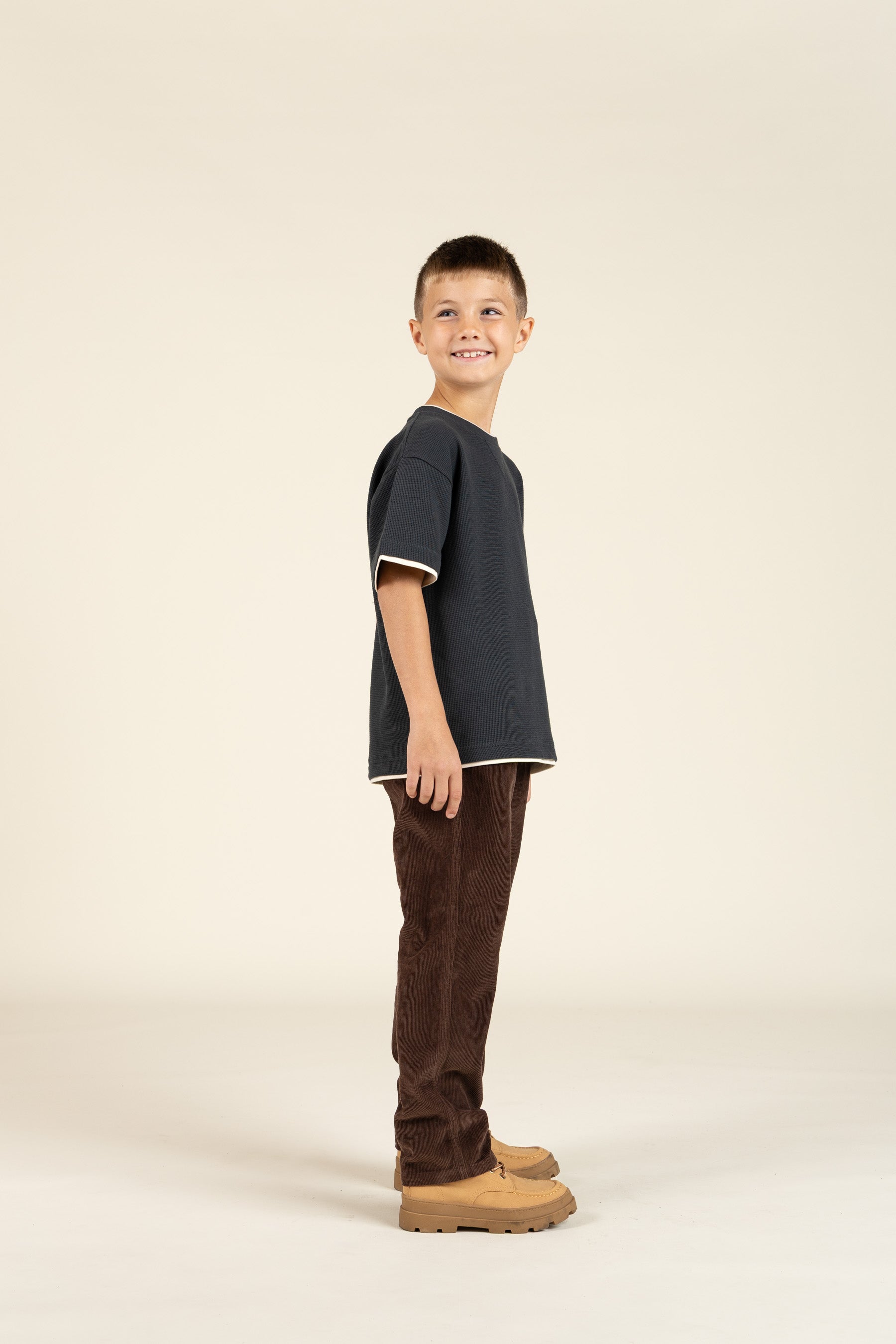 Textured Short Sleeve T-Shirt - Tween - Forest Green | 100714 Malthe