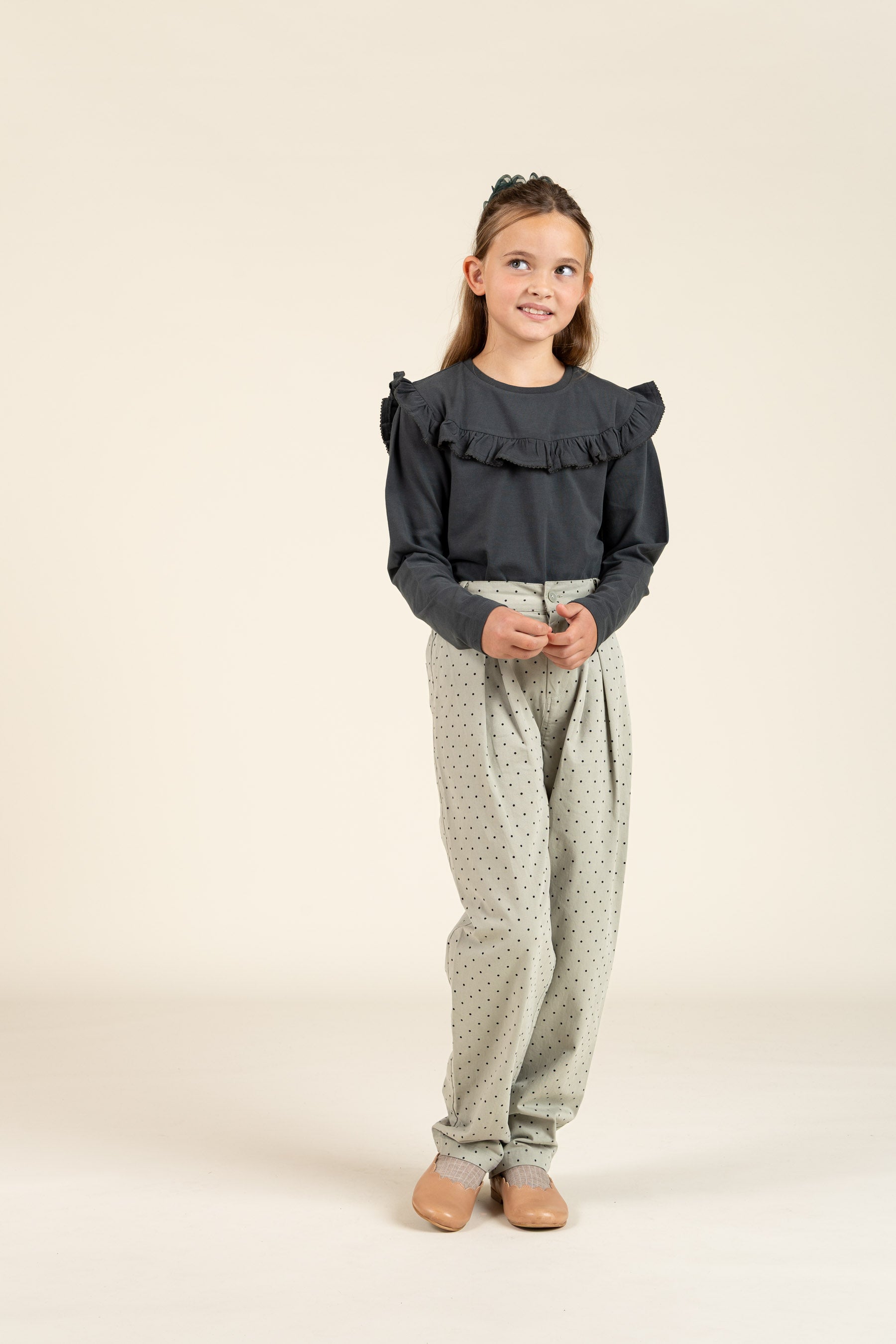 Fril100867l Jersey Blouse - Tween - Forrest Green | 100867 Talia