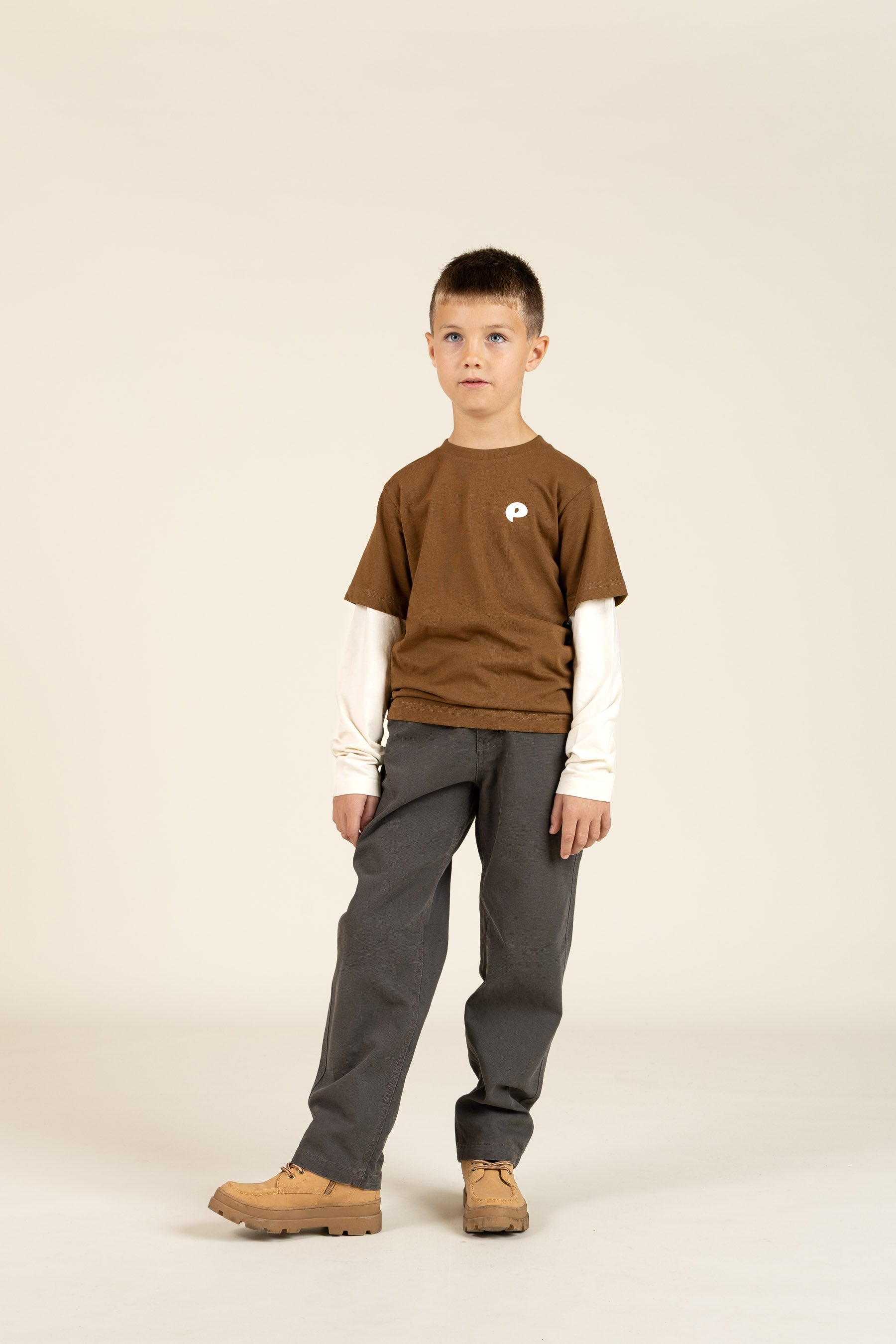 Double Sleeve Boxy T-shirt - Tween - Coffee | 100839 Alex