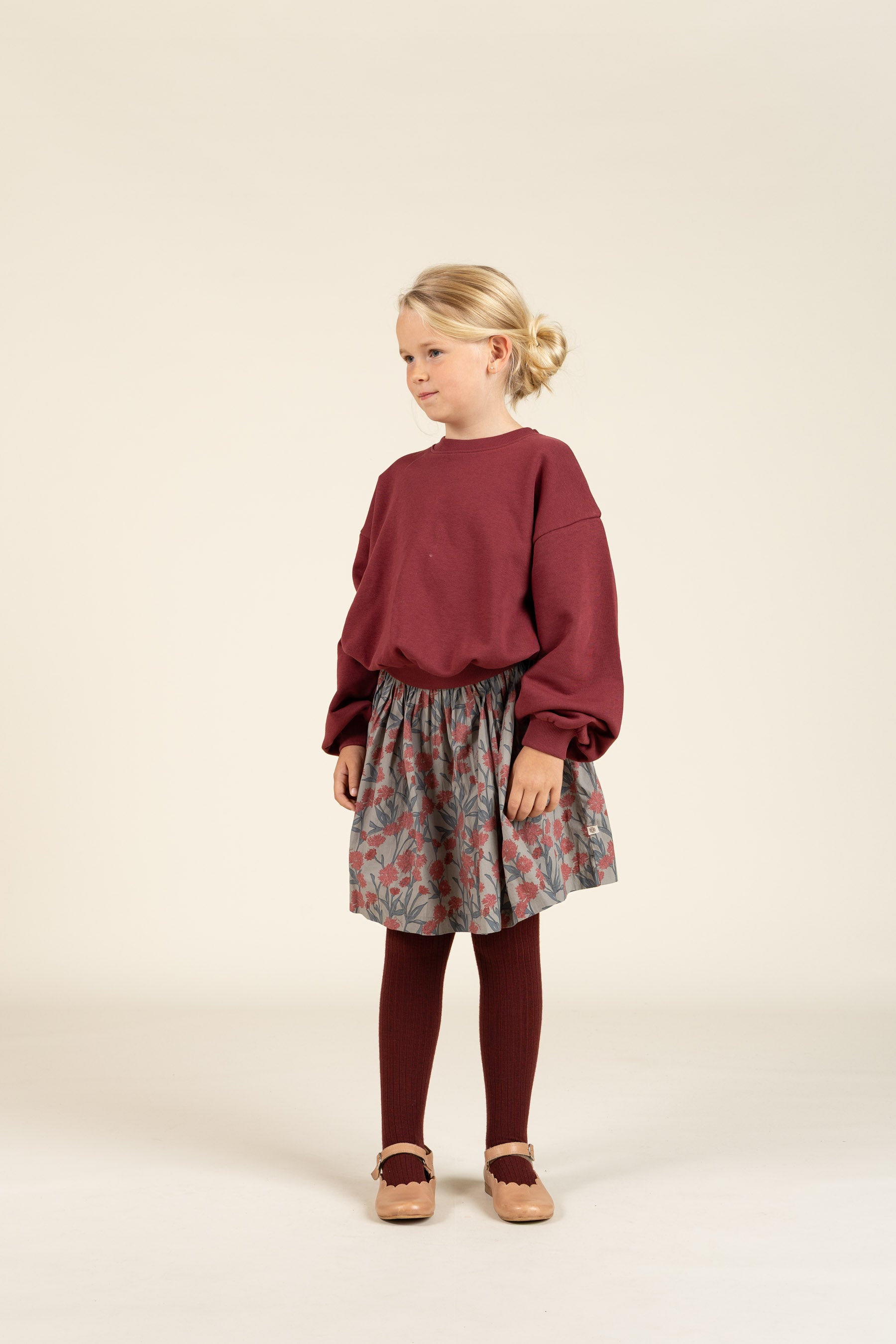 Baloon Sweatshirt - Tween - Burgundy | 100819 Joanna