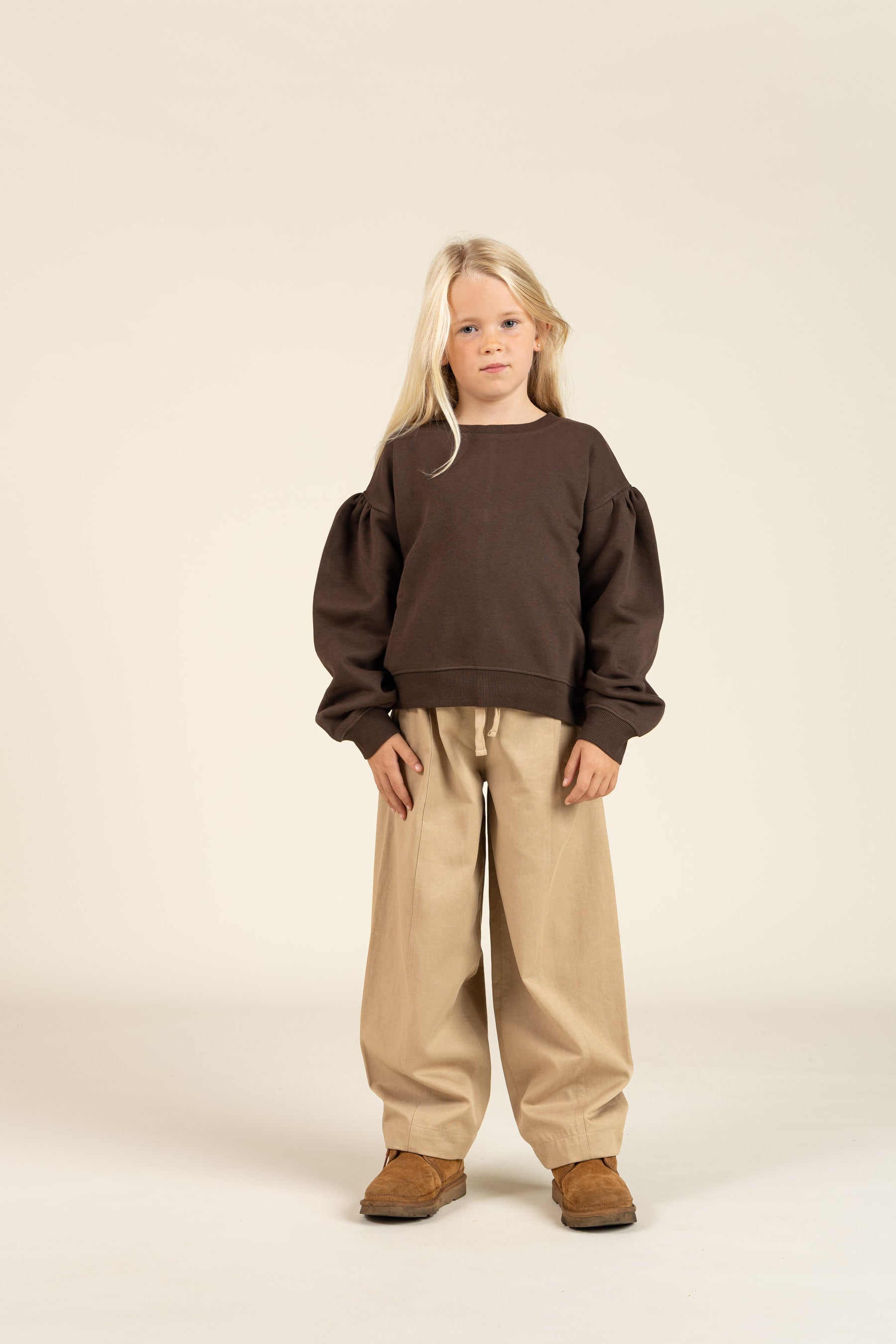 Barrel-leg Tencel Trousers - Tween - Beige | 100135 Asta
