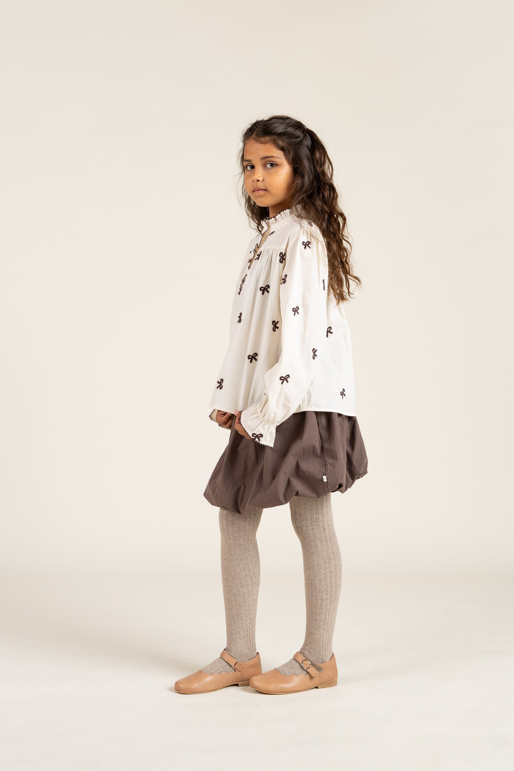 Poplin Blouse with Embroidery - Tween - Off White | 100674 Adison