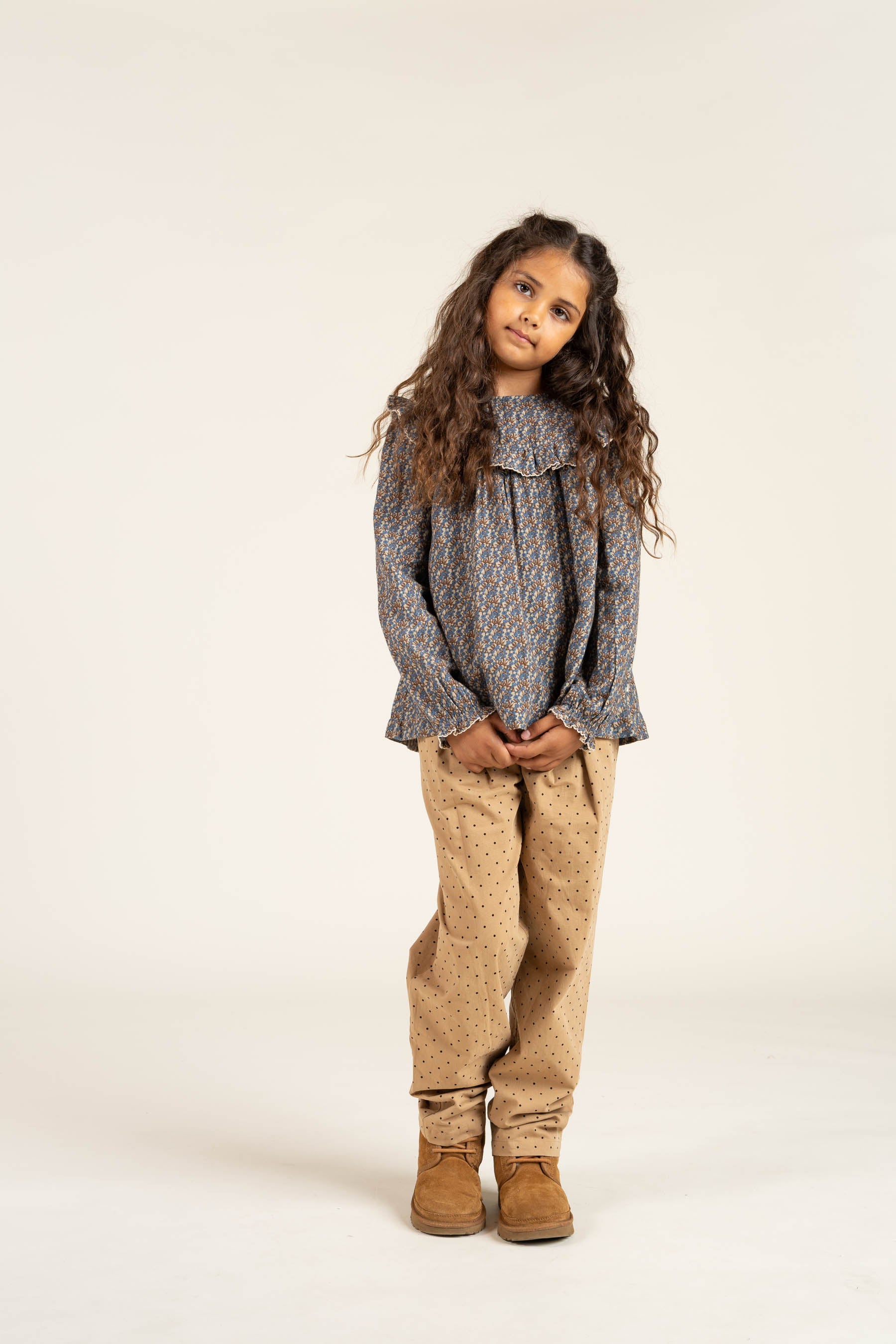 Twill trousers with Dot - Tween - Beige | 100615 Iris