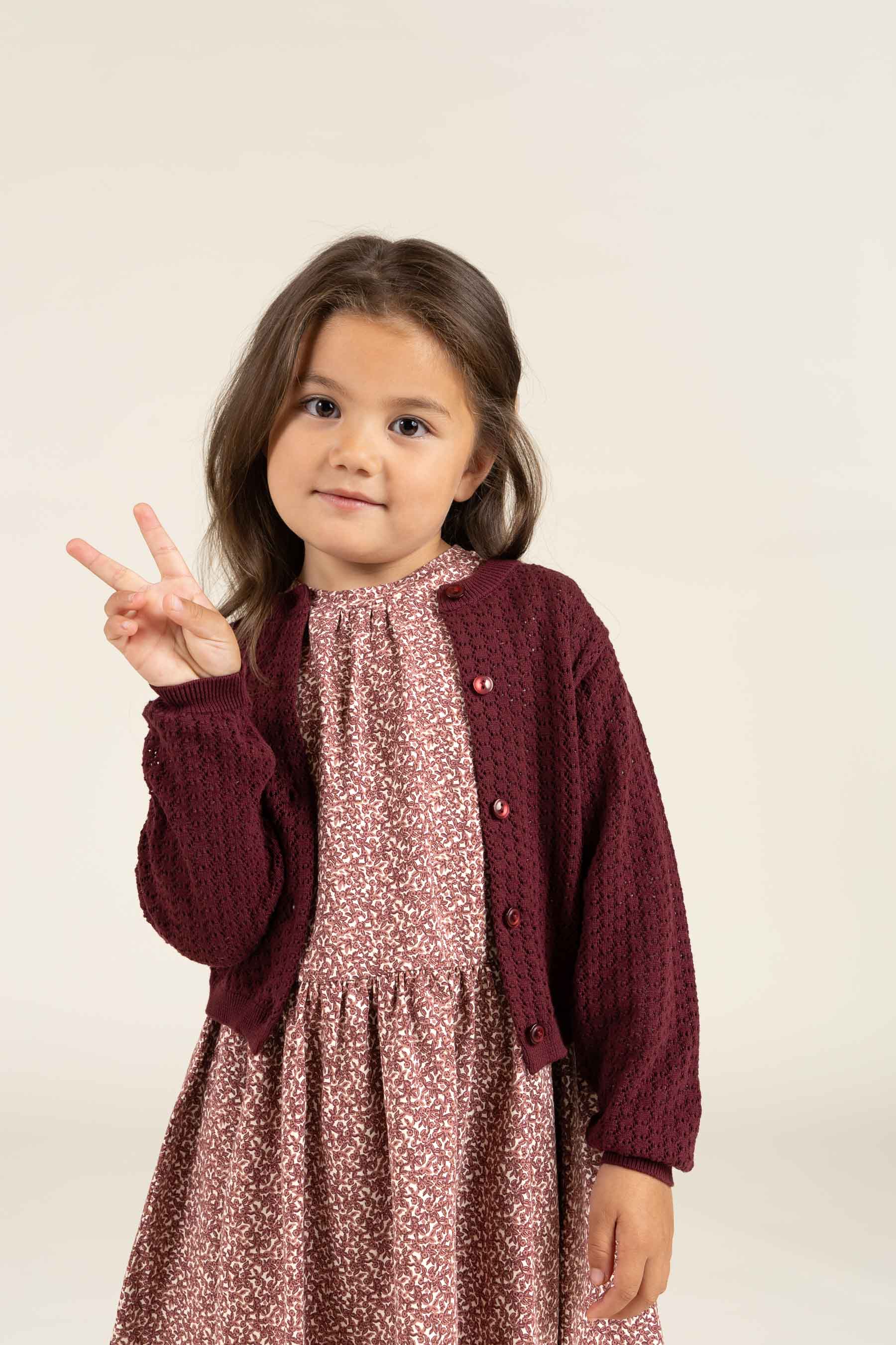 Printed Jersey Dress - Kids - Vintage Red | 100762 Ada