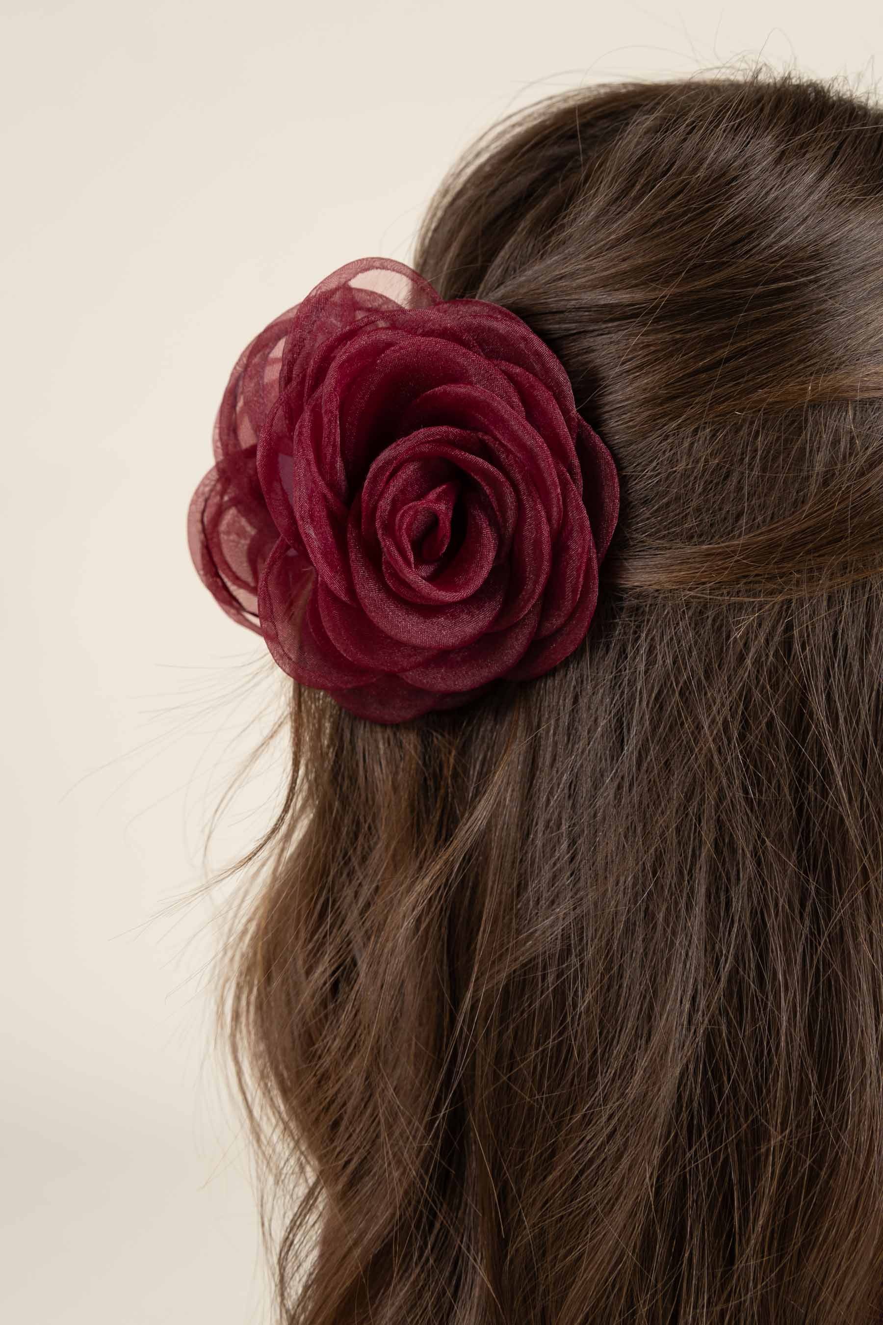 Claw Hair Clip - All - Burgundy | 100709 Rosie