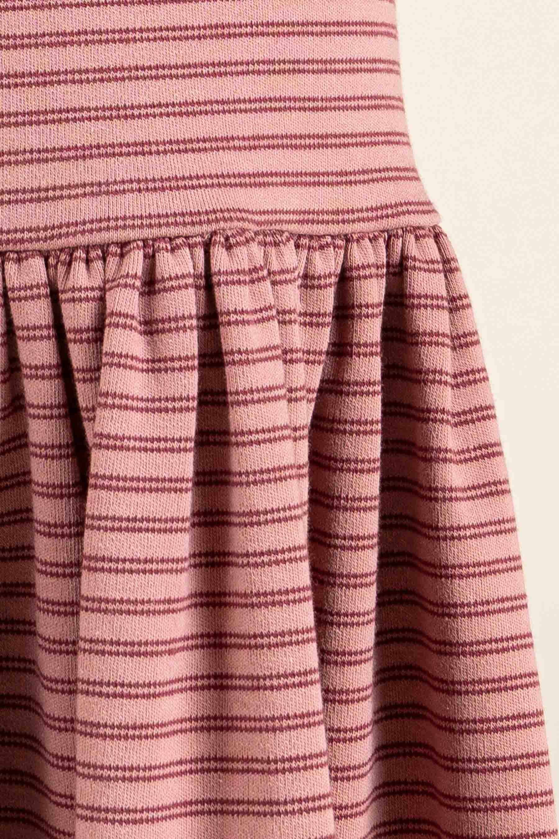 Striped Jersey Dress - Kids - Rose Stripe | 100650 Elise
