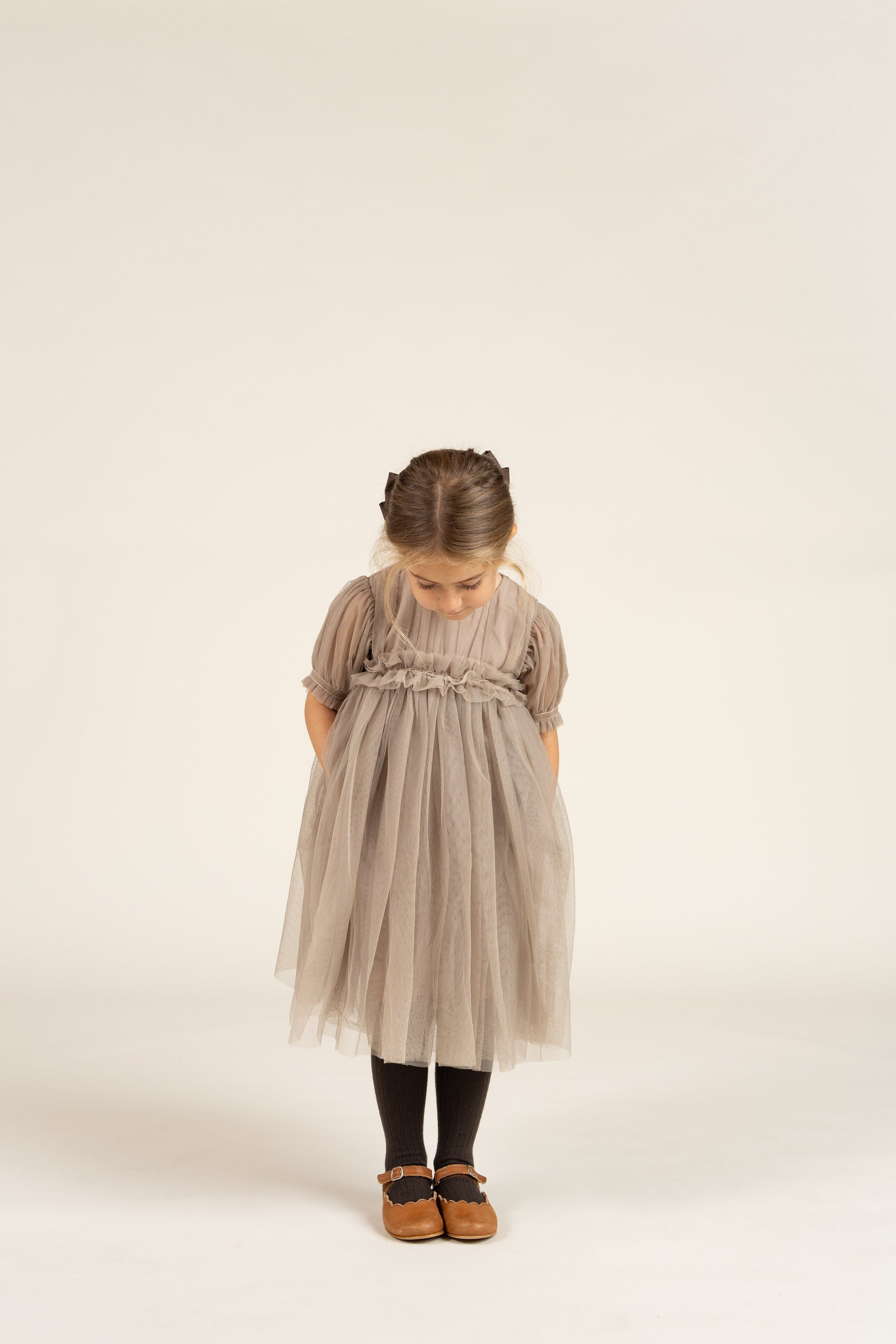 Tulle Dress - All - Caffe Latte | 100672 Mille