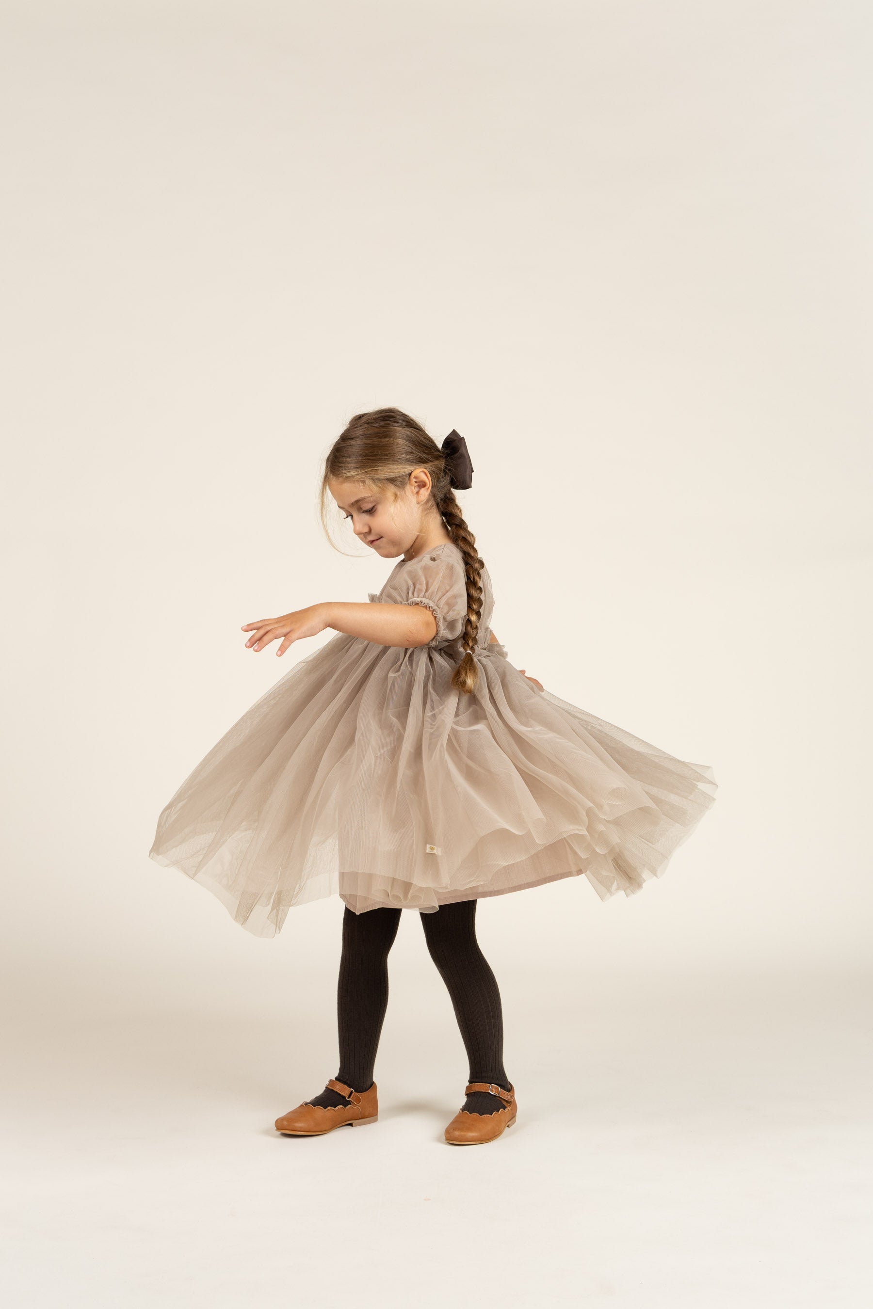 Tulle Dress - All - Caffe Latte | 100672 Mille
