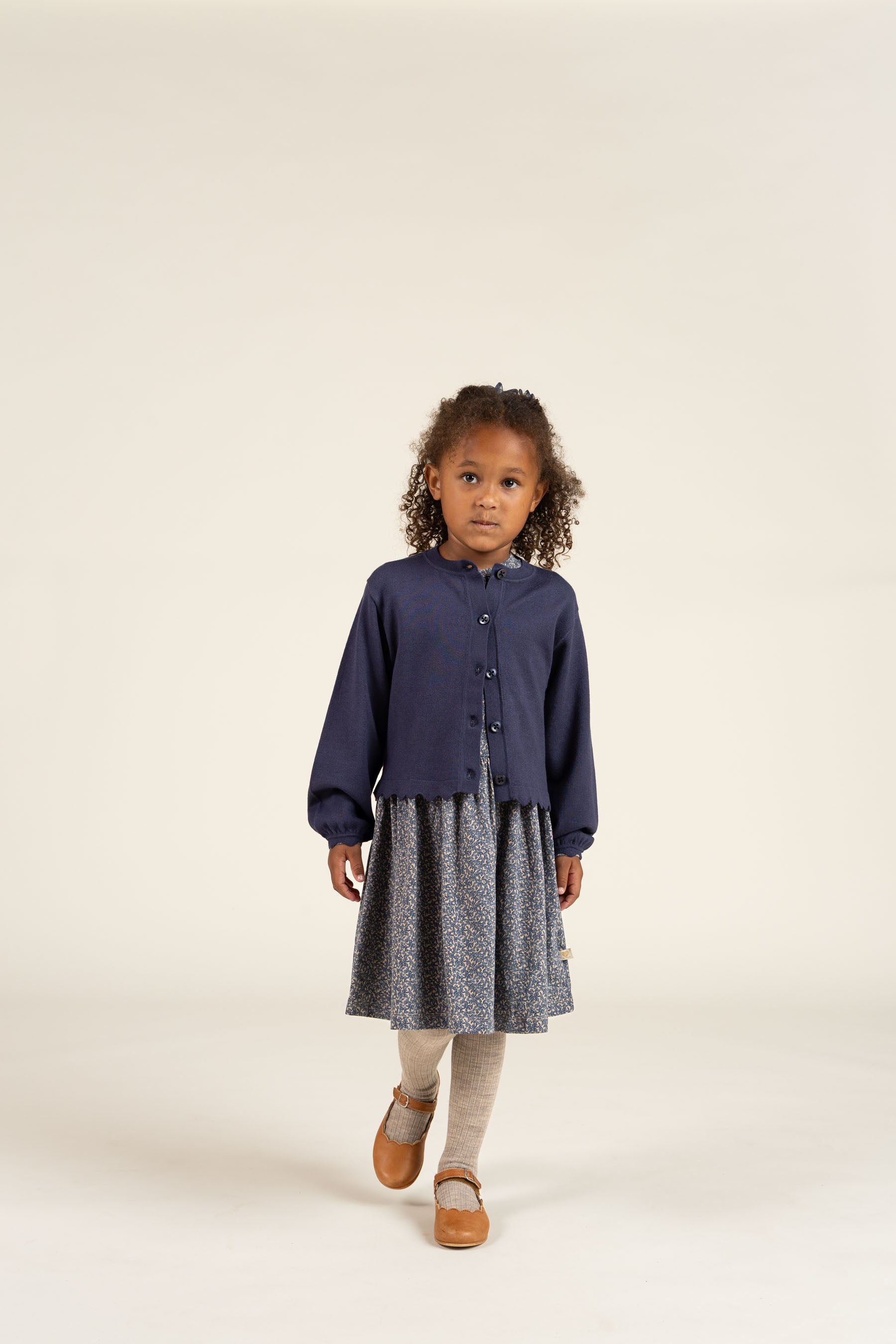 Printed Jersey Dress - Kids - Blue | 100764 Ada