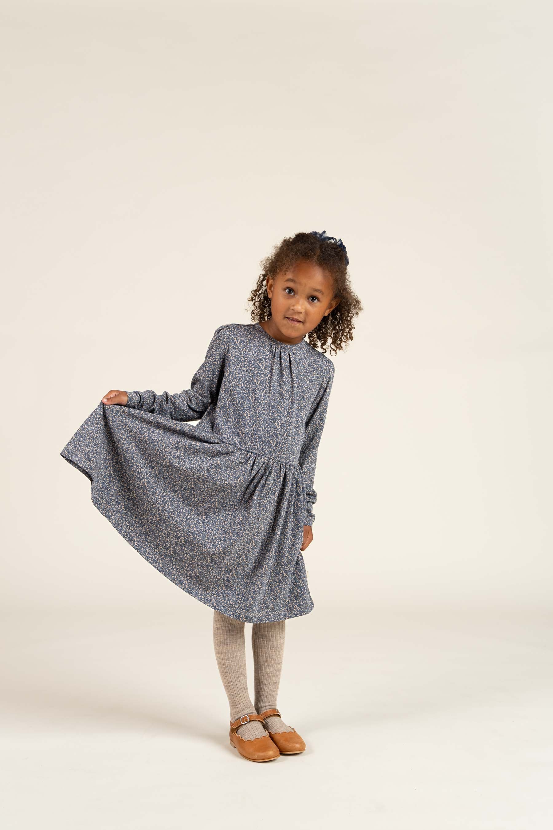 Printed Jersey Dress - Kids - Blue | 100764 Ada