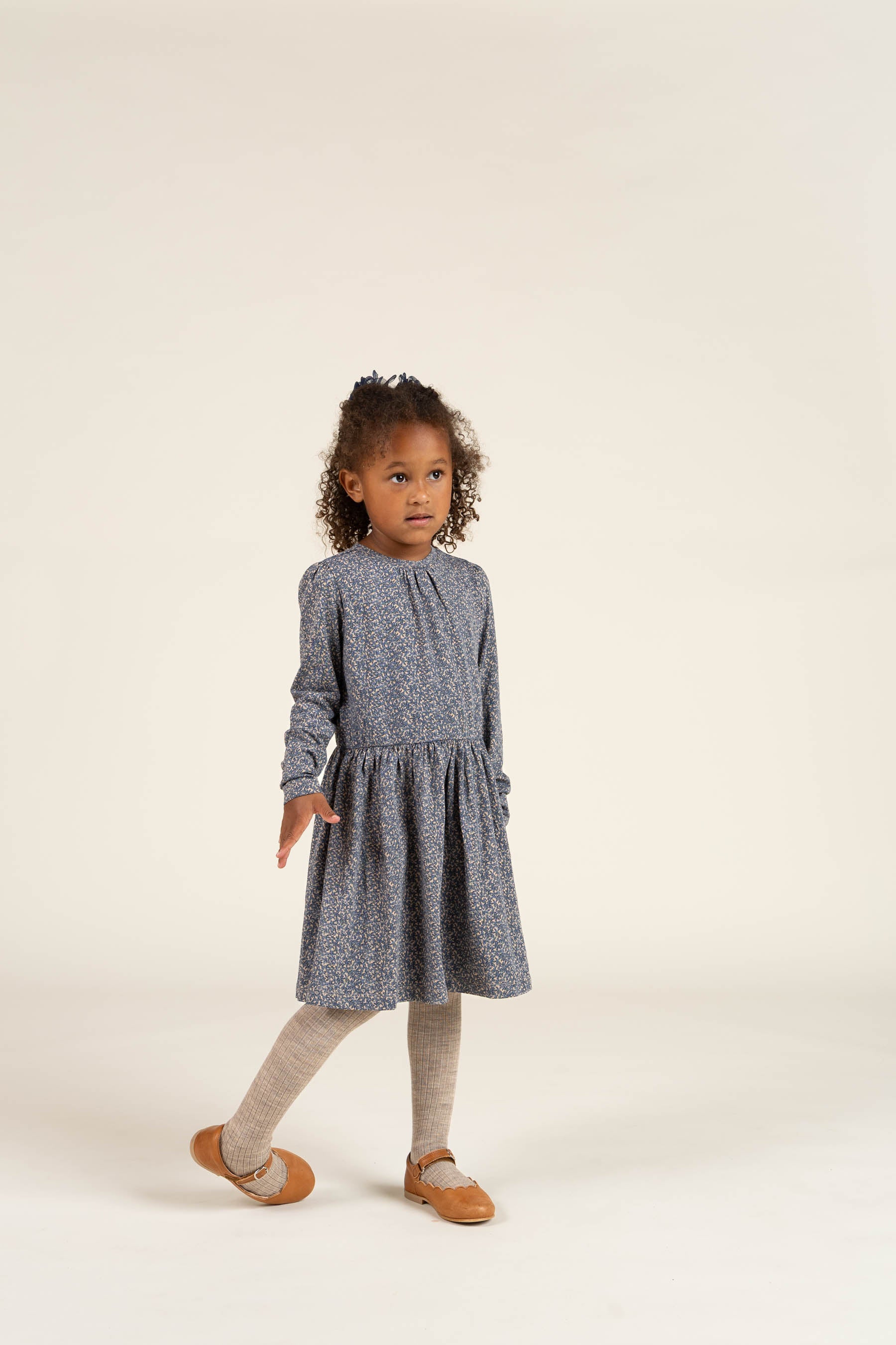 Printed Jersey Dress - Kids - Blue | 100764 Ada