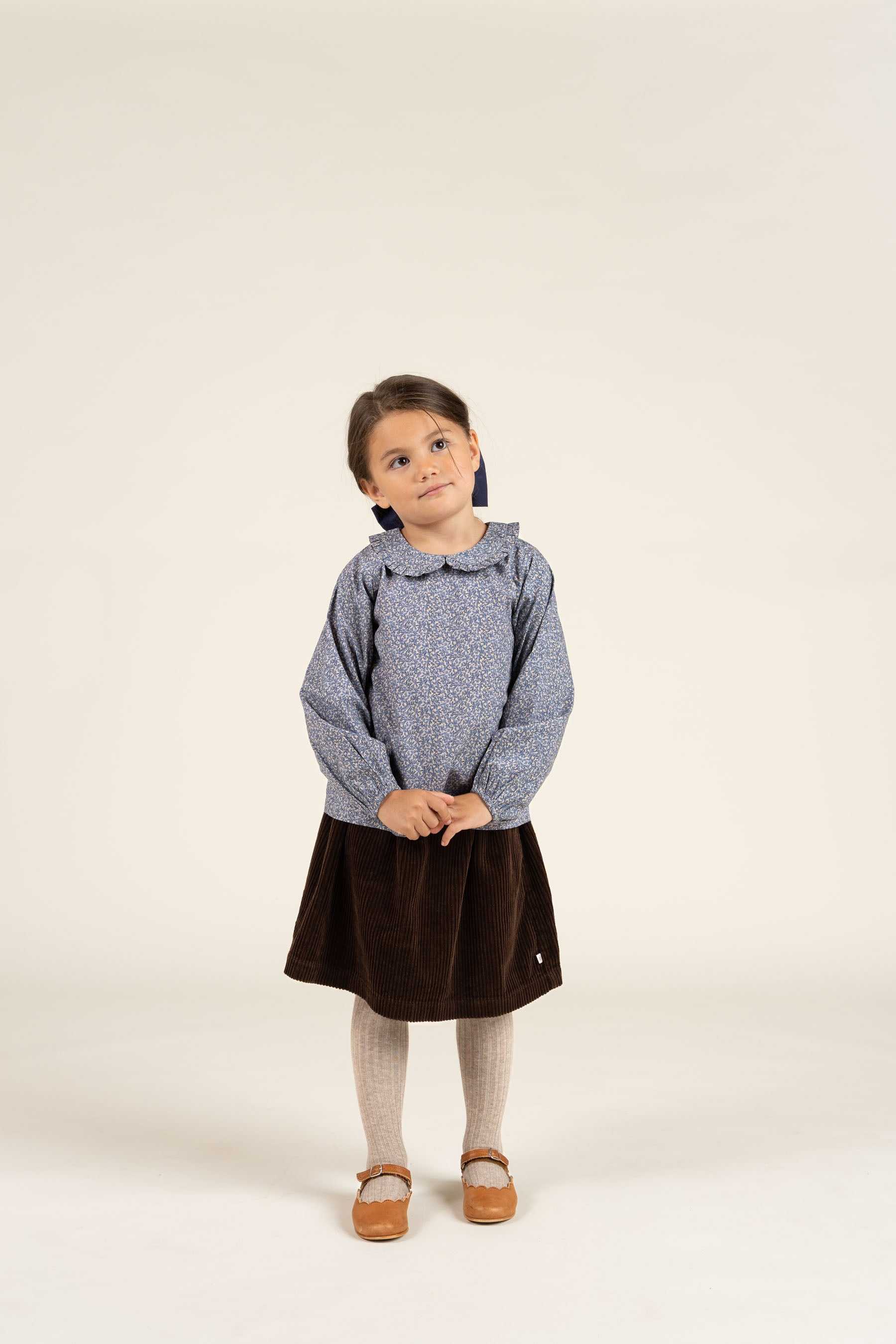 Bold Corduroy Skirt - Kids - Chocolate | 100624 Margot