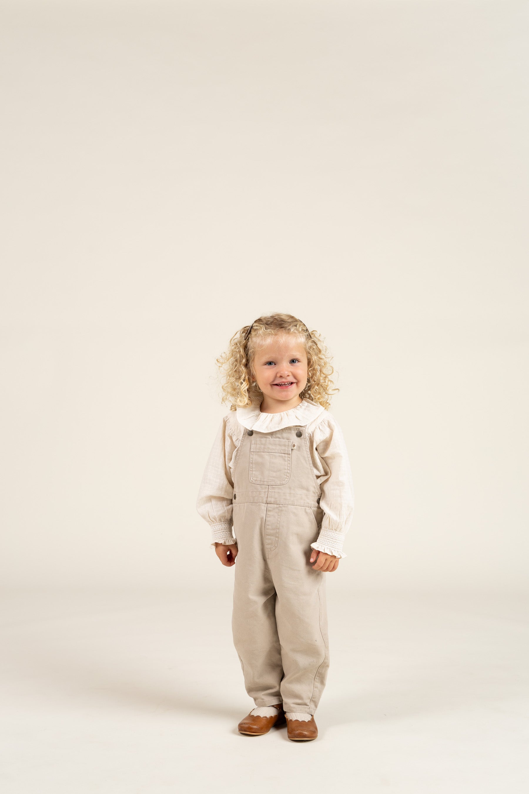 Canvas Overalls - Kids - Greige | 100119 Dereck