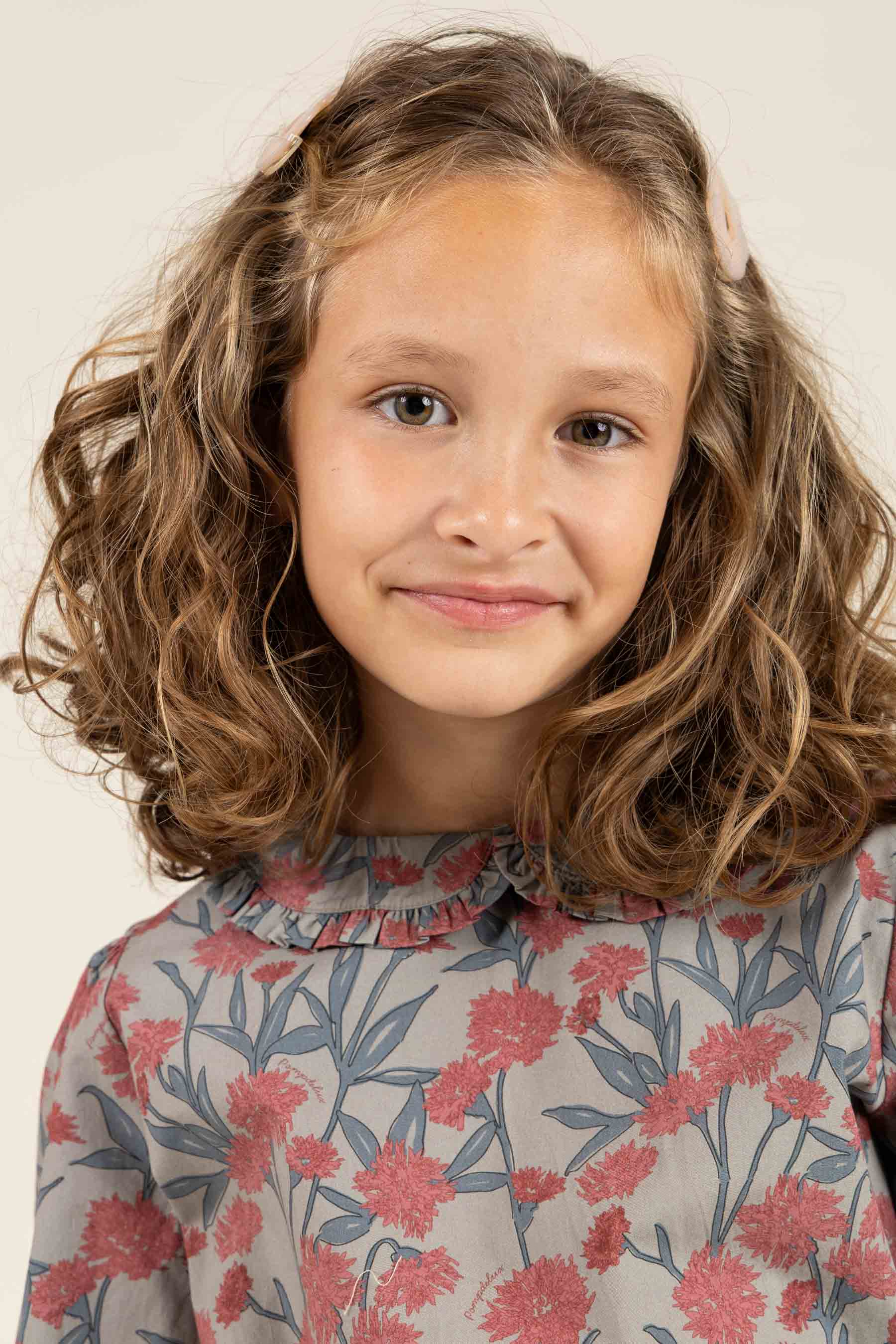 Printed Cotton Poplin Dress with Elastic waist - Tween - Rose / Green | 100720 Amy