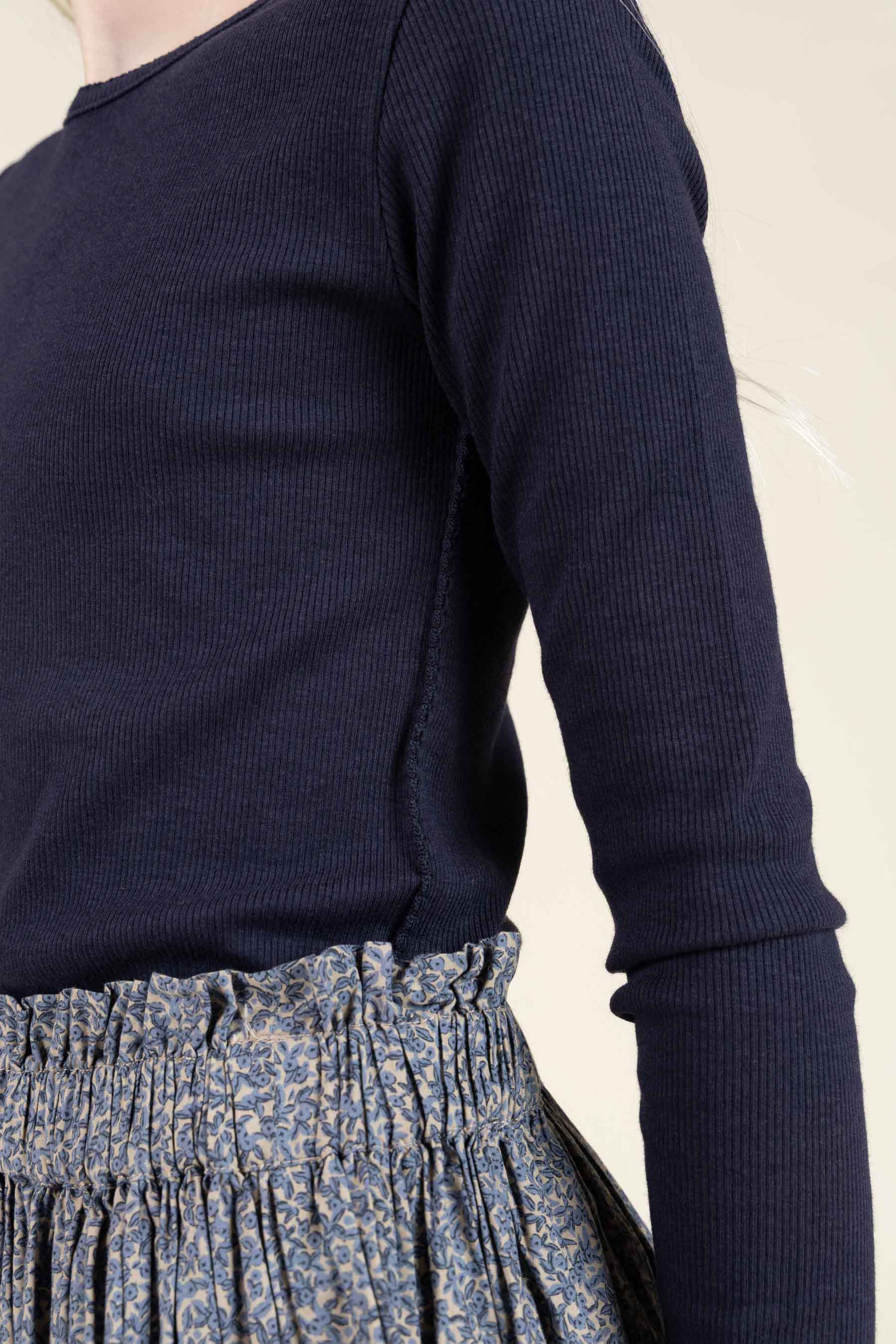 Printed Cotton Poplin Skirt - Tween - Blue | 100795 Allie