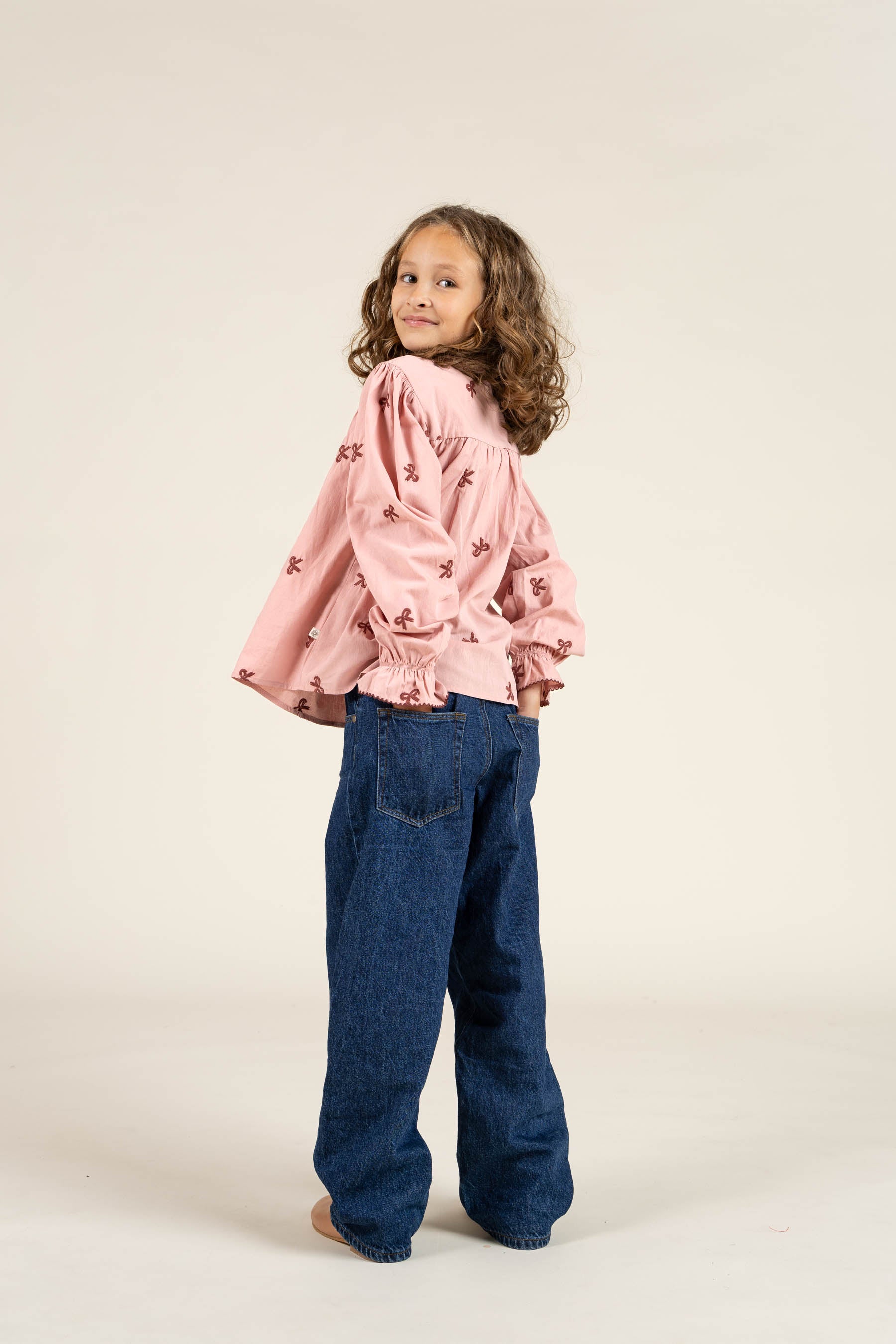 Poplin Blouse with Embroidery - Tween - Rose | 100678 Adison