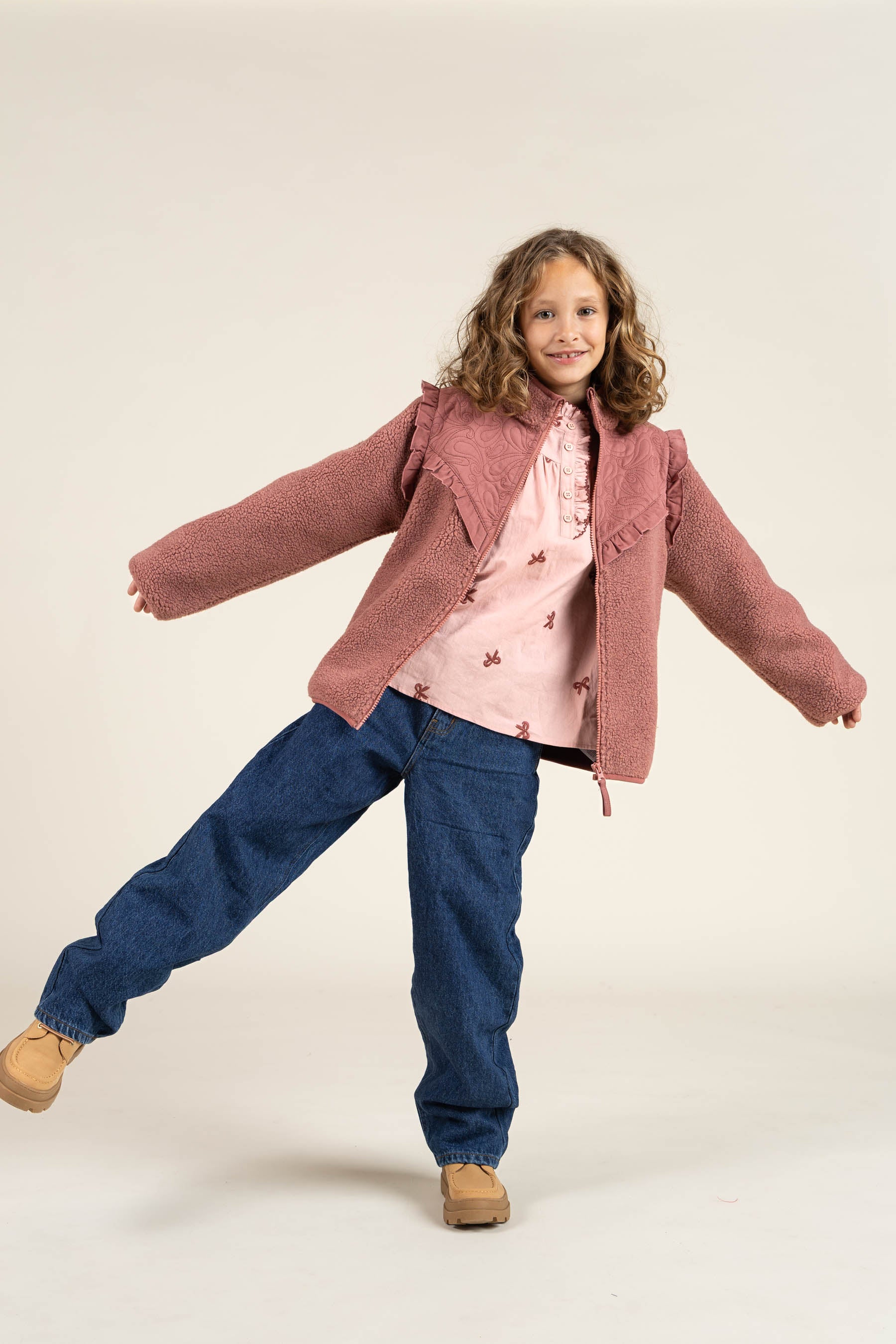 Poplin Blouse with Embroidery - Tween - Rose | 100678 Adison