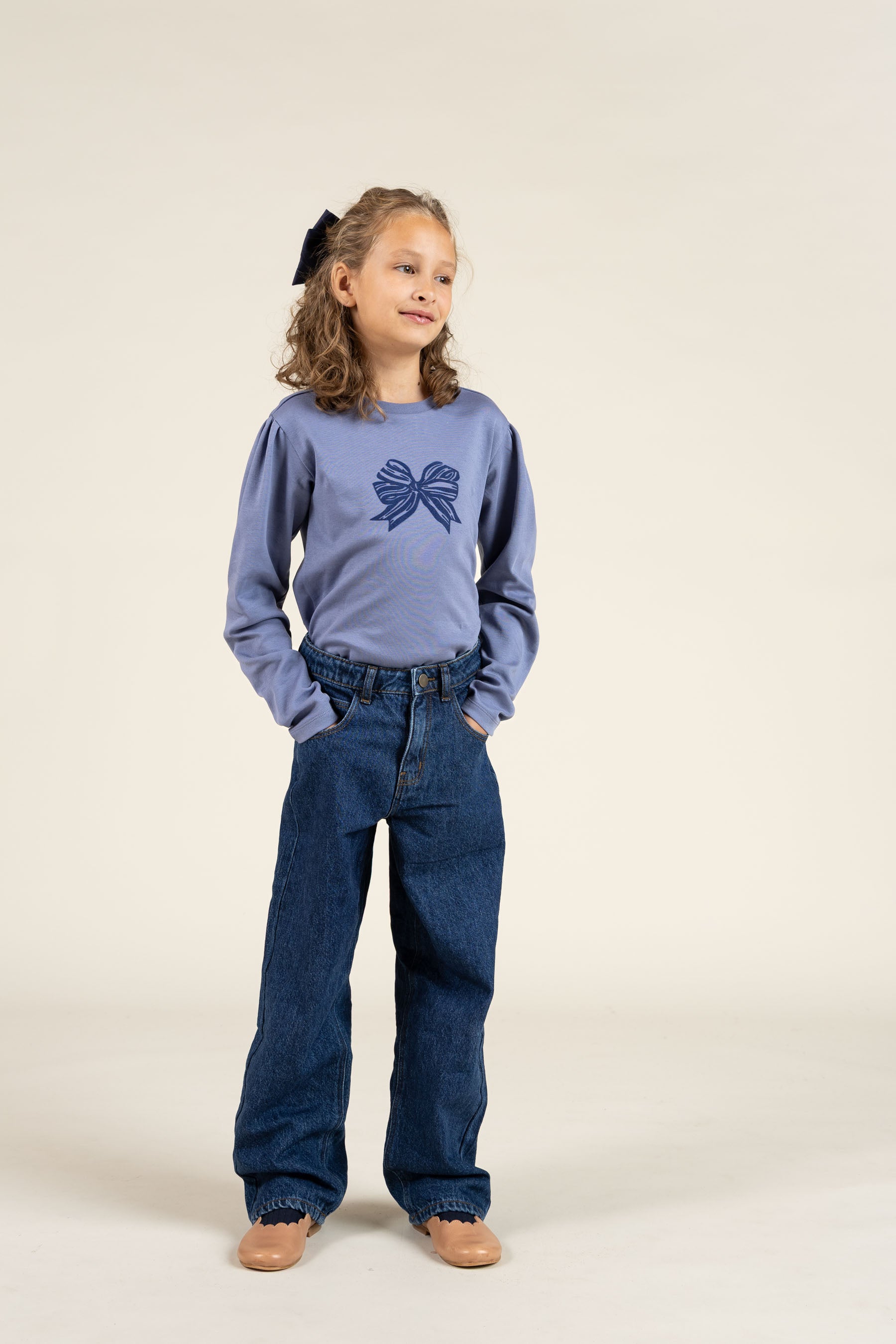 Long Sleeve Slub Jersey T-Shirt - Tween - Blue | 100851 Kendell