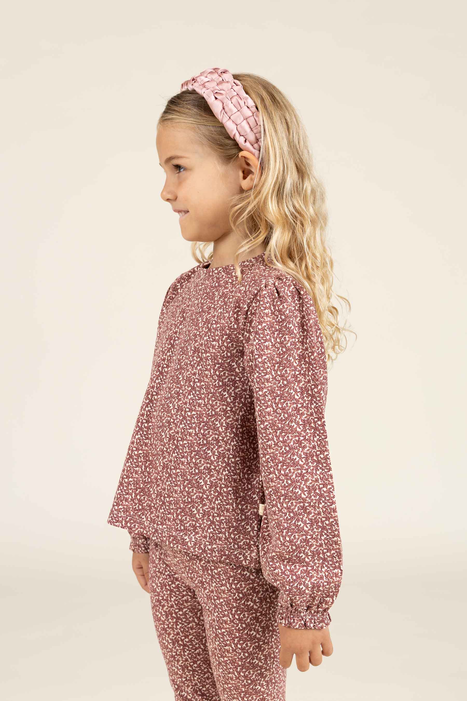 Printed Jersey Blouse - Kids - Vintage Red | 100770 Ada