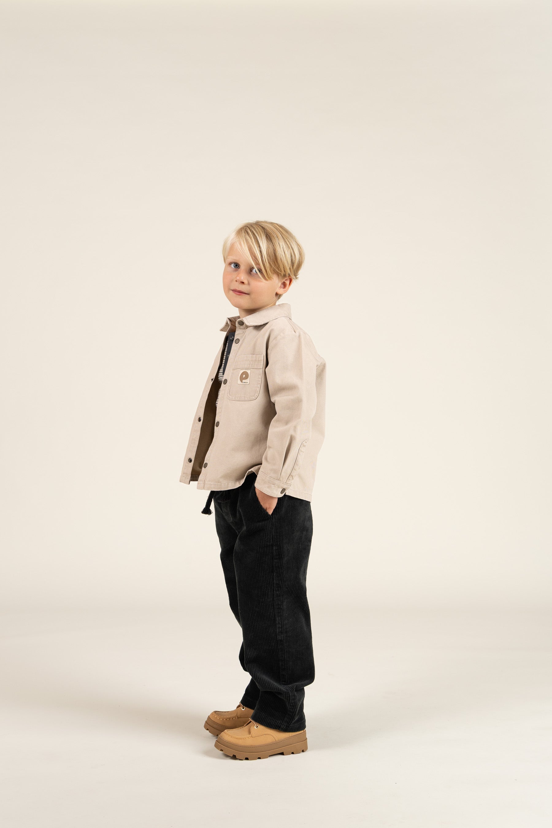 Canvas Overshirt - Kids - Greige | 100127 Dereck