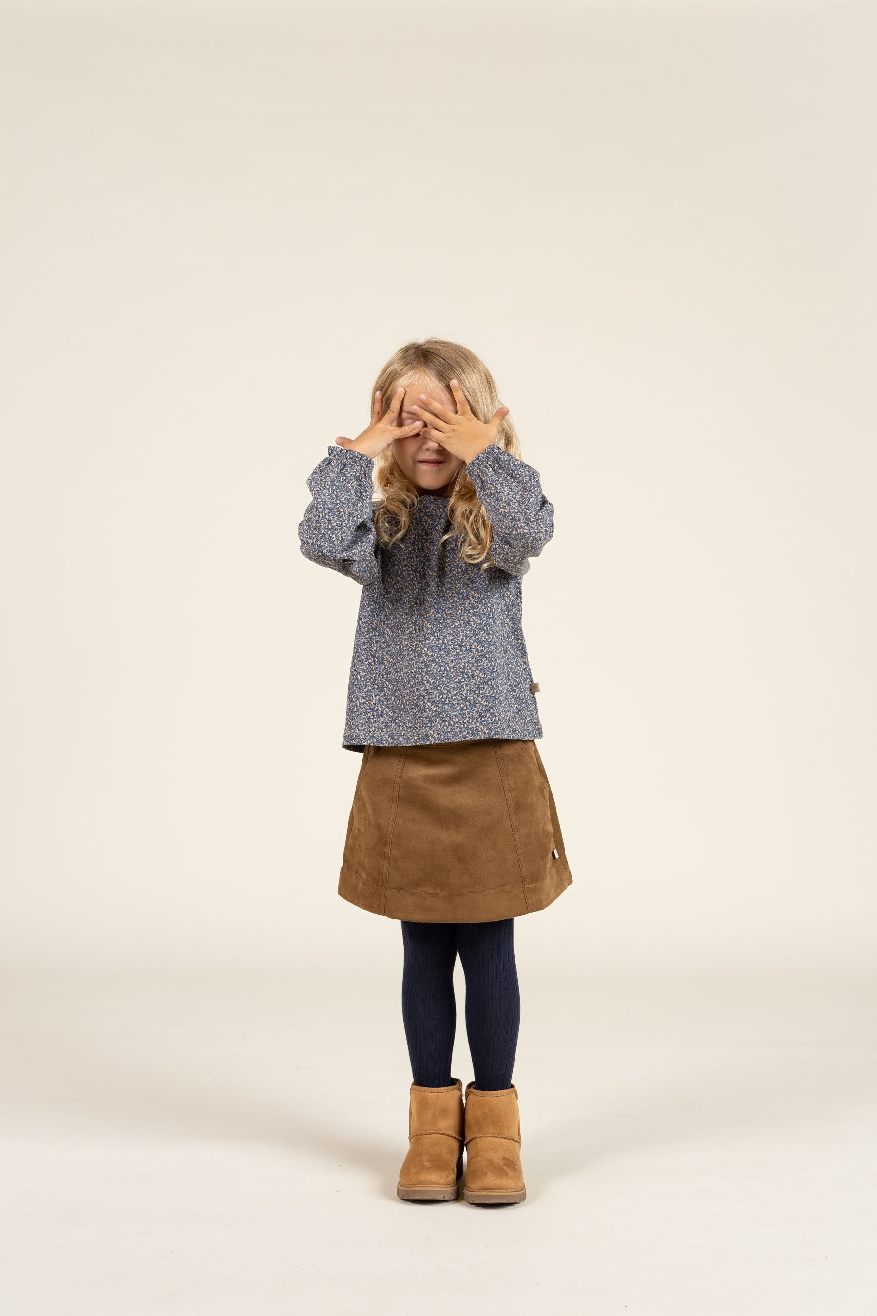 Faux Suede Skirt - Kids - Coffee | 100592 Selene