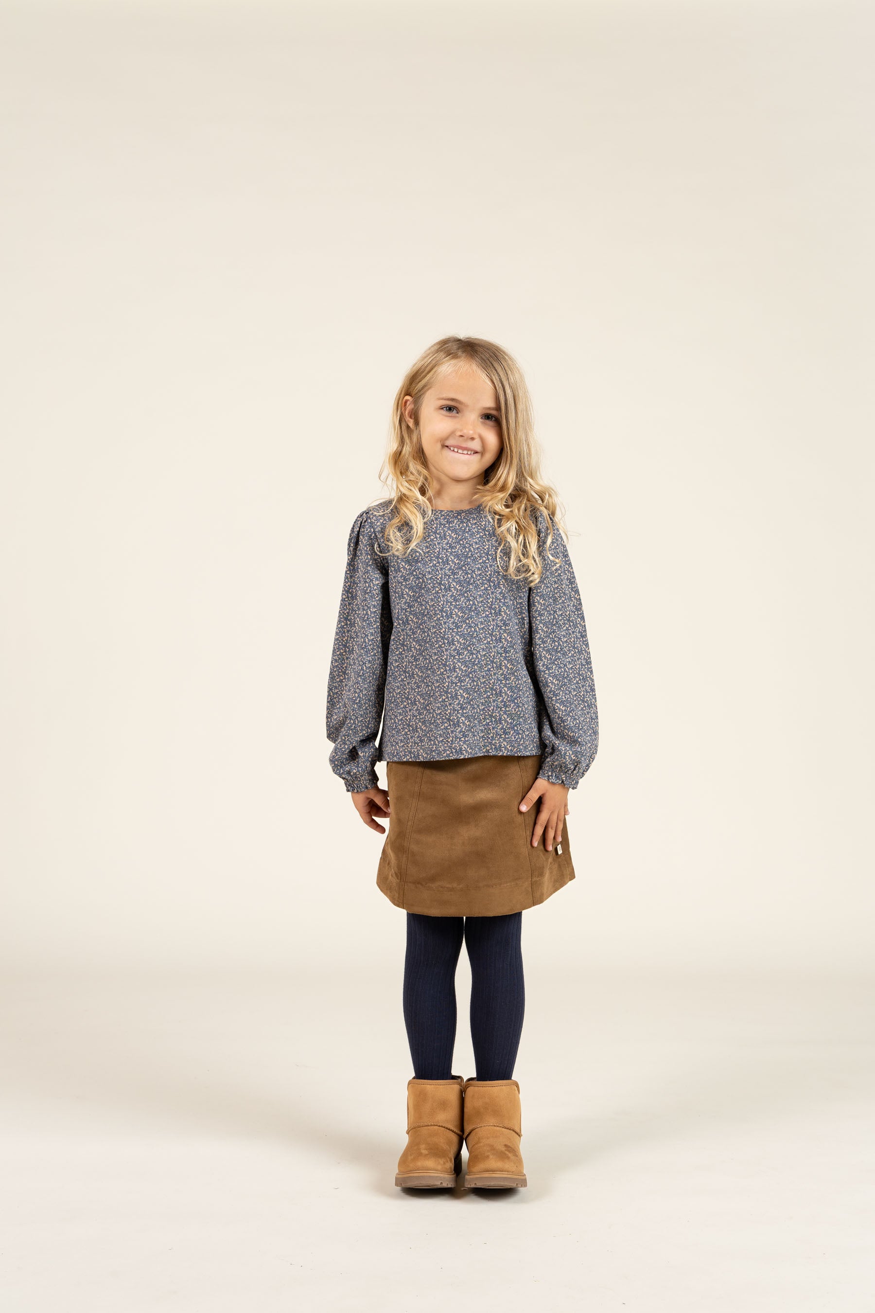 Printed Jersey Blouse - Kids - Blue | 100772 Ada