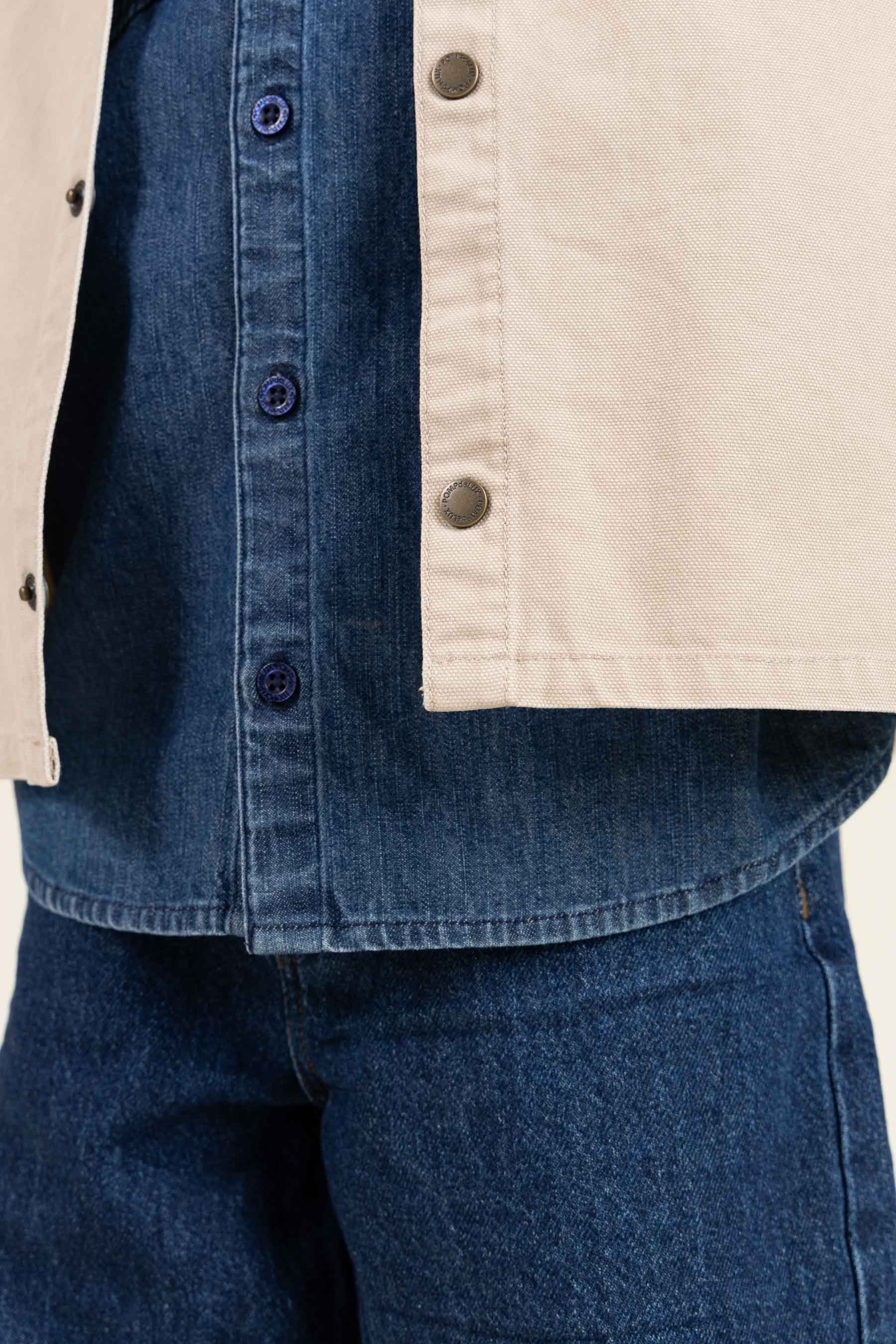 Canvas Overshirt - Tween - Greige | 100344 Dereck
