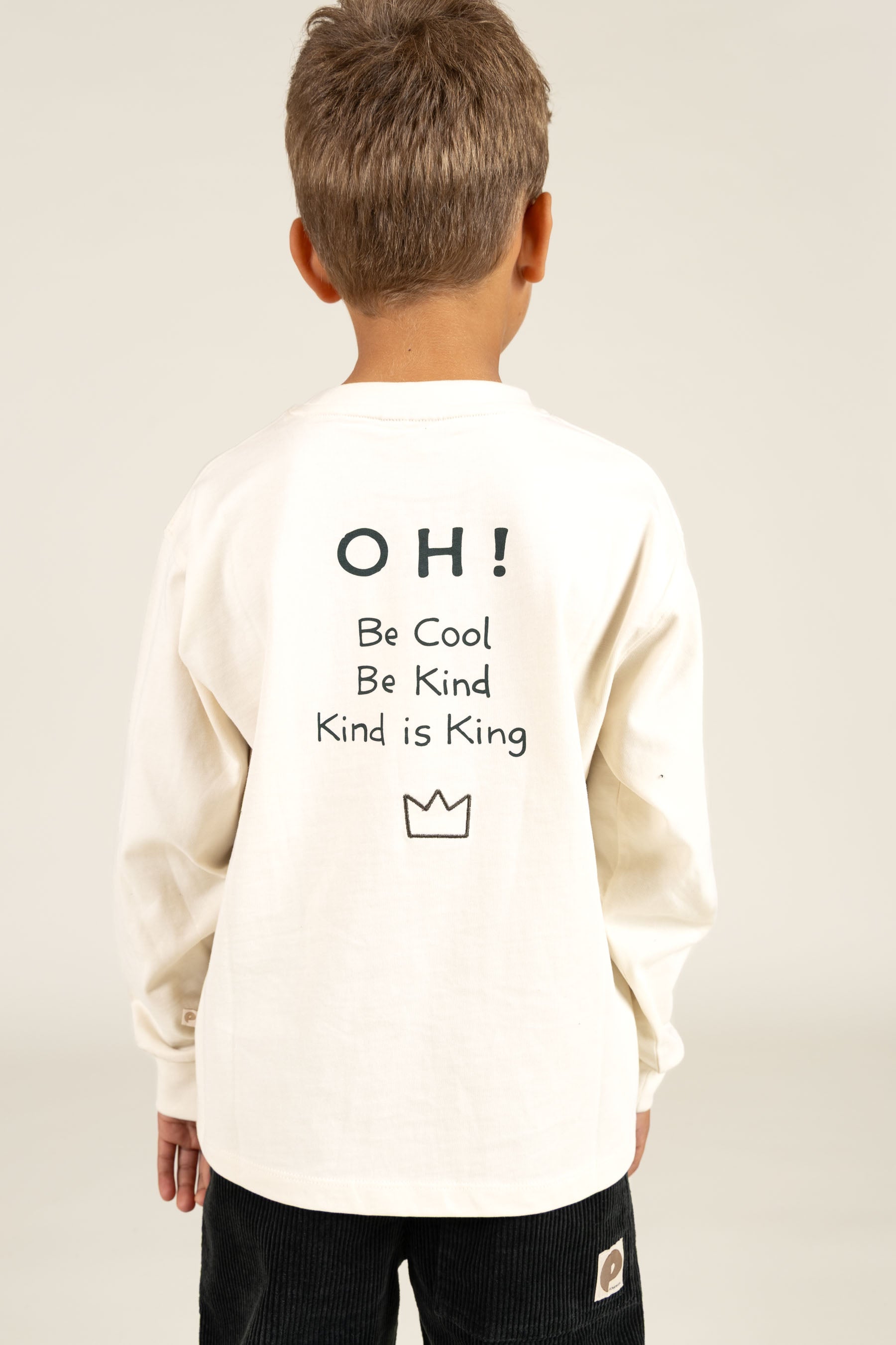 Oversized Long Sleeve T-shirt - Tween - Off White | 100853 August