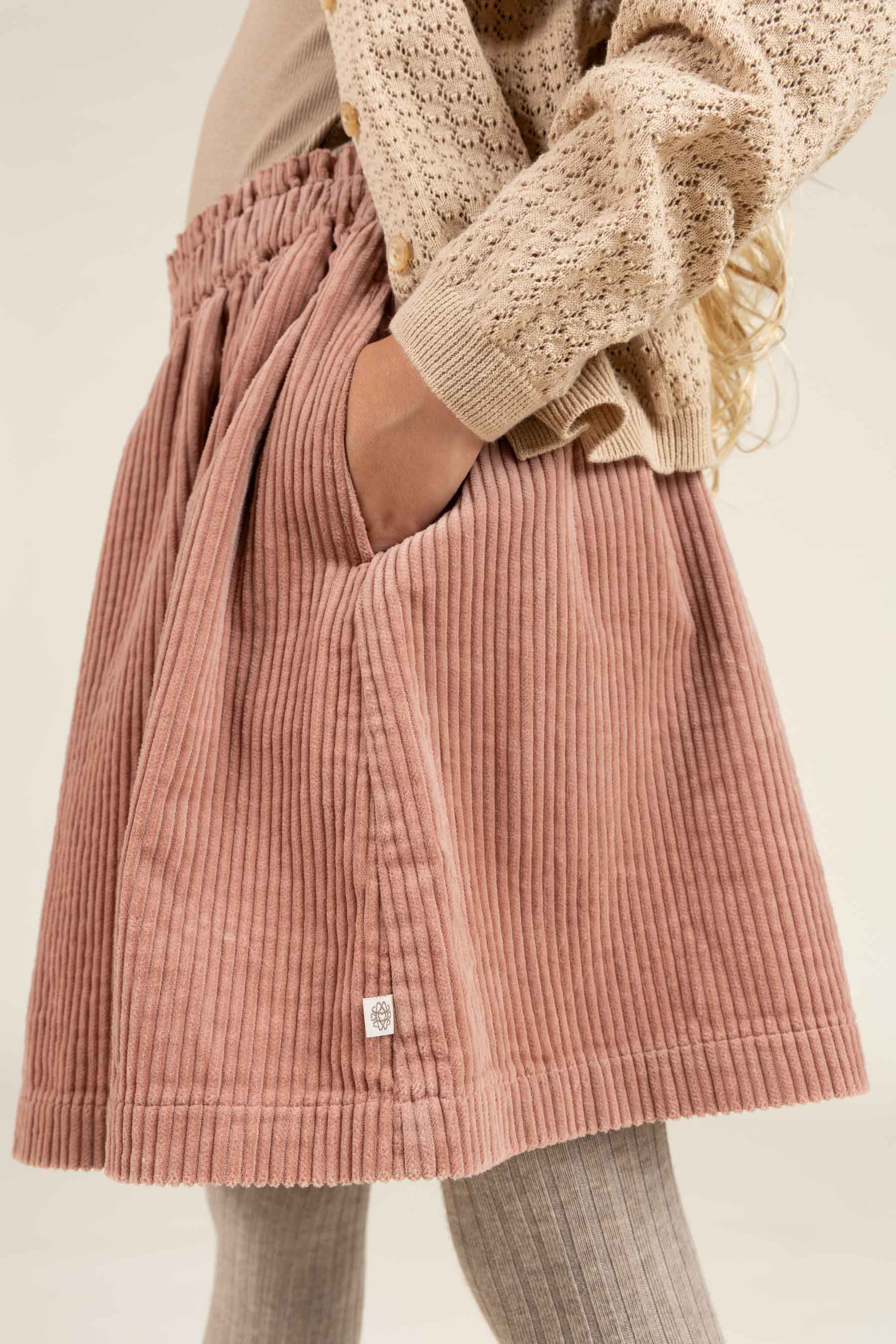 Bold Corduroy Skirt - Tween - Rose | 100623 Margot