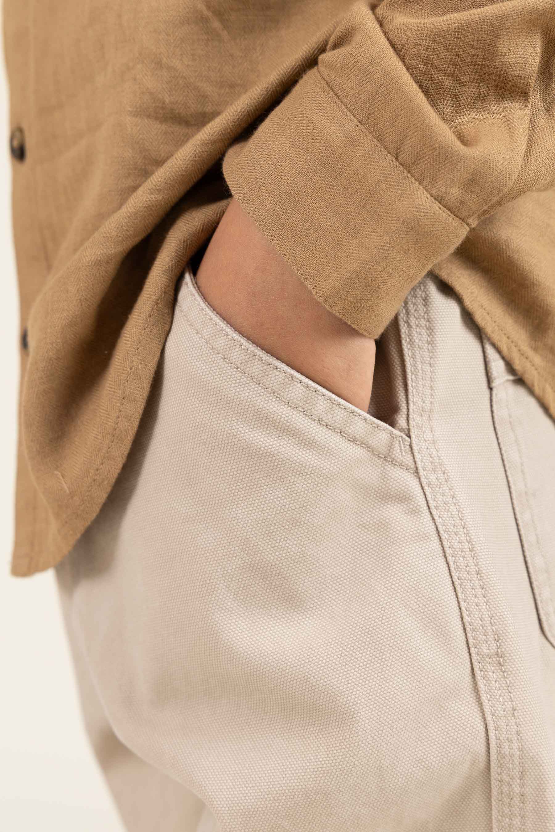 Canvas Trousers - Tween - Greige | 100336 Dereck
