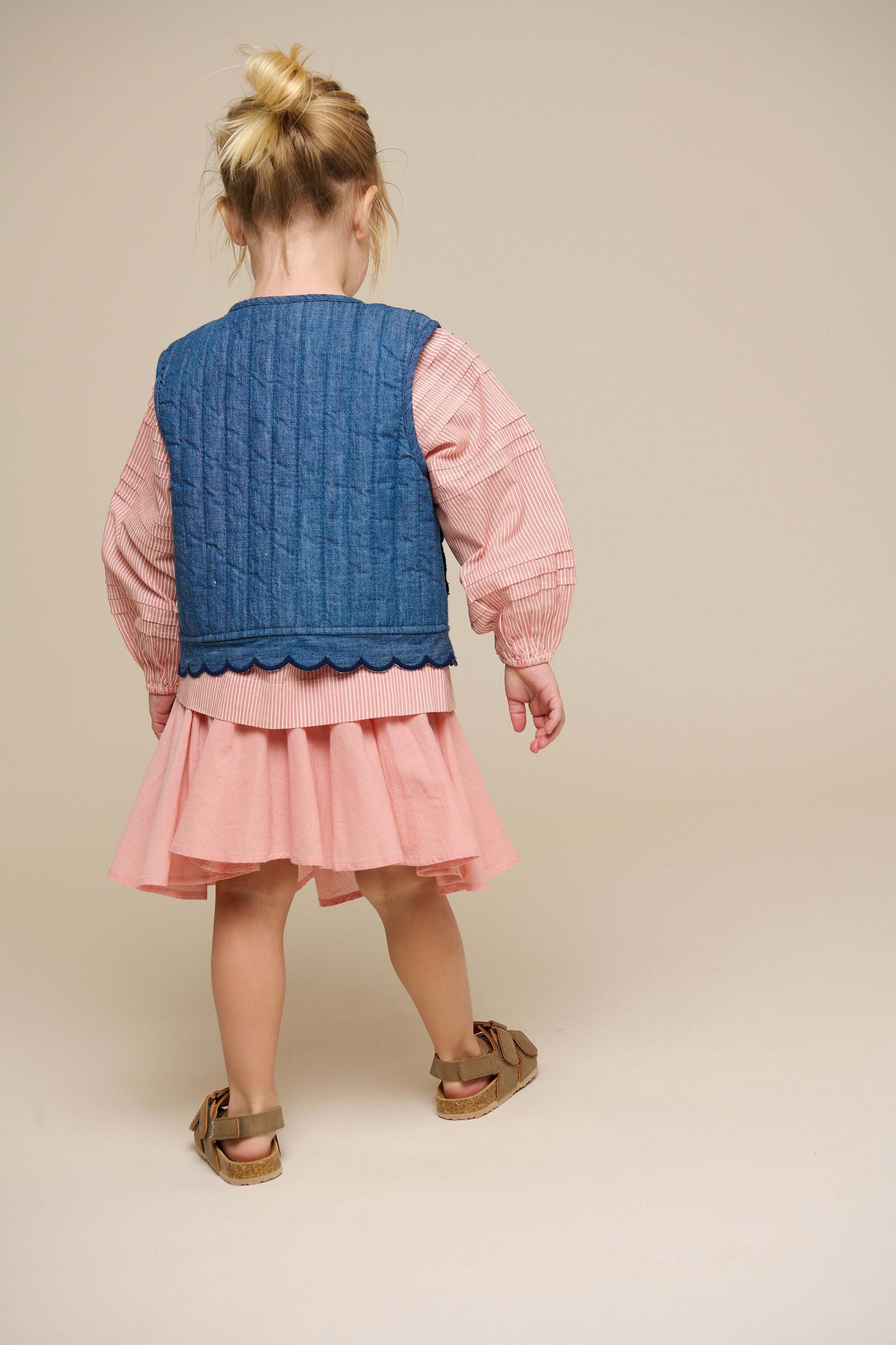 Cotton Skirt with Ric Rac Frill - Kids - Rose Tan | 101037 Alma
