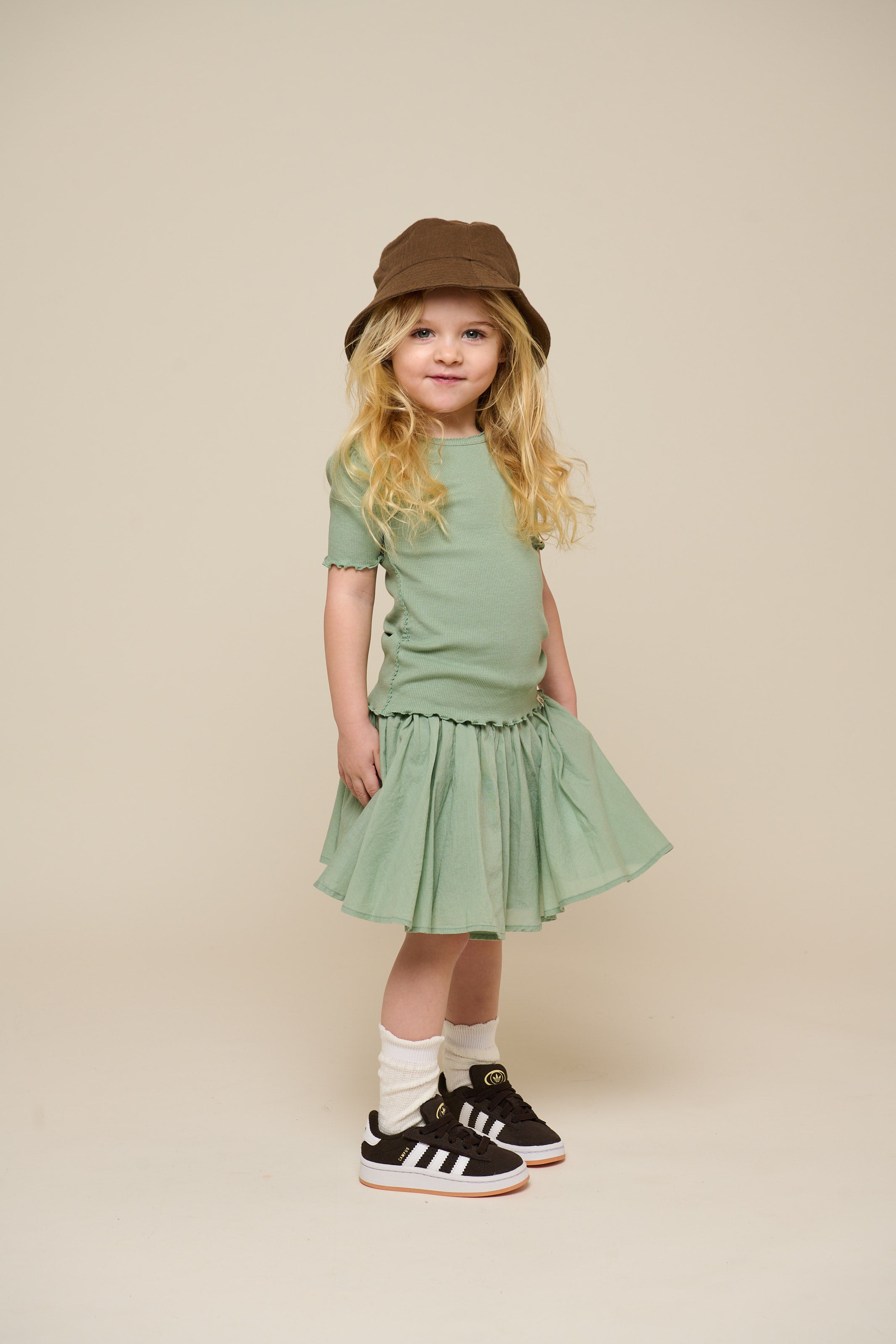 Gauze Bucket Hat - Kids - Dark Brown | 100940 Jasmine