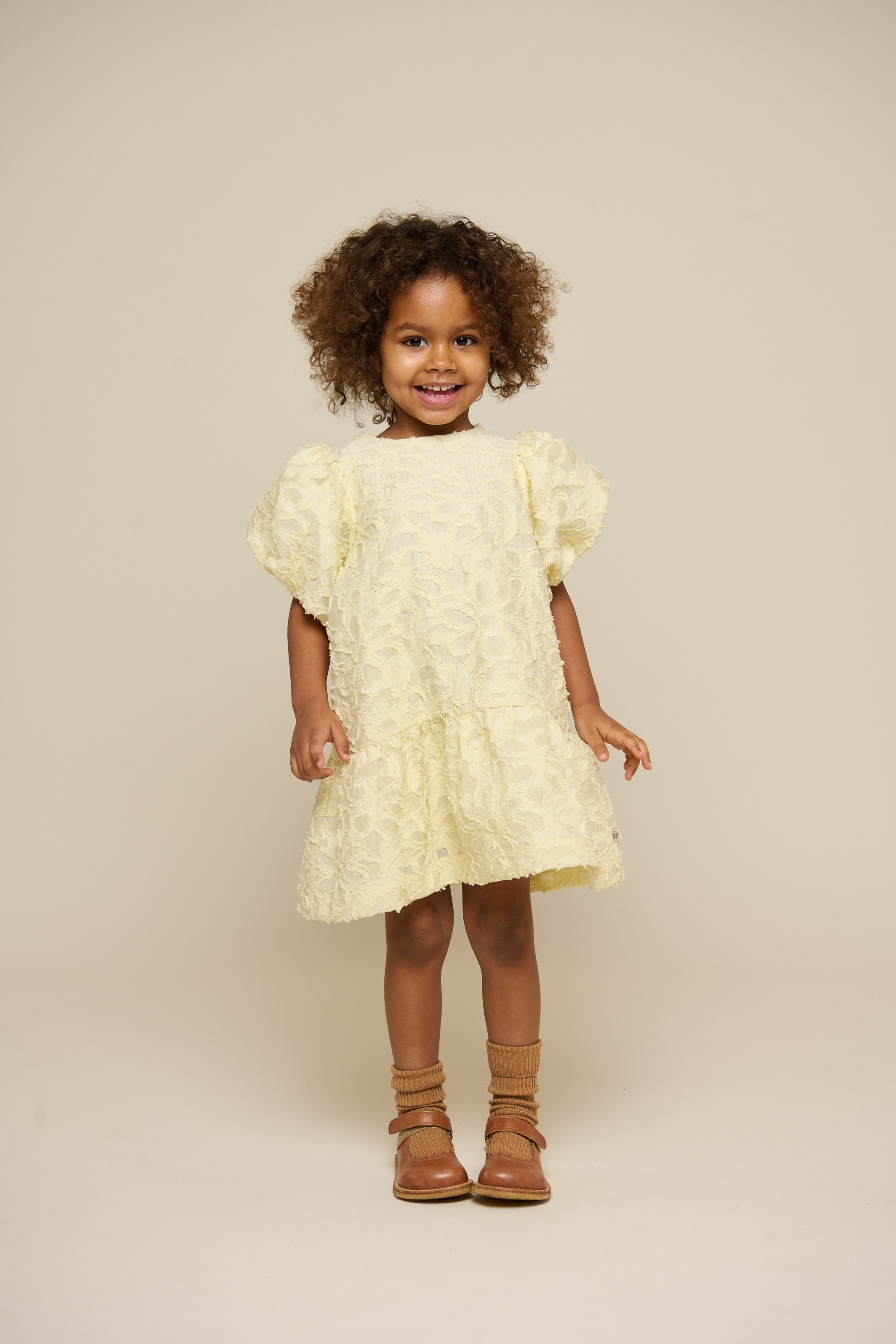 Cotton-blend Jacquard Dress - Kids - Sunlight | 100992 Giselle