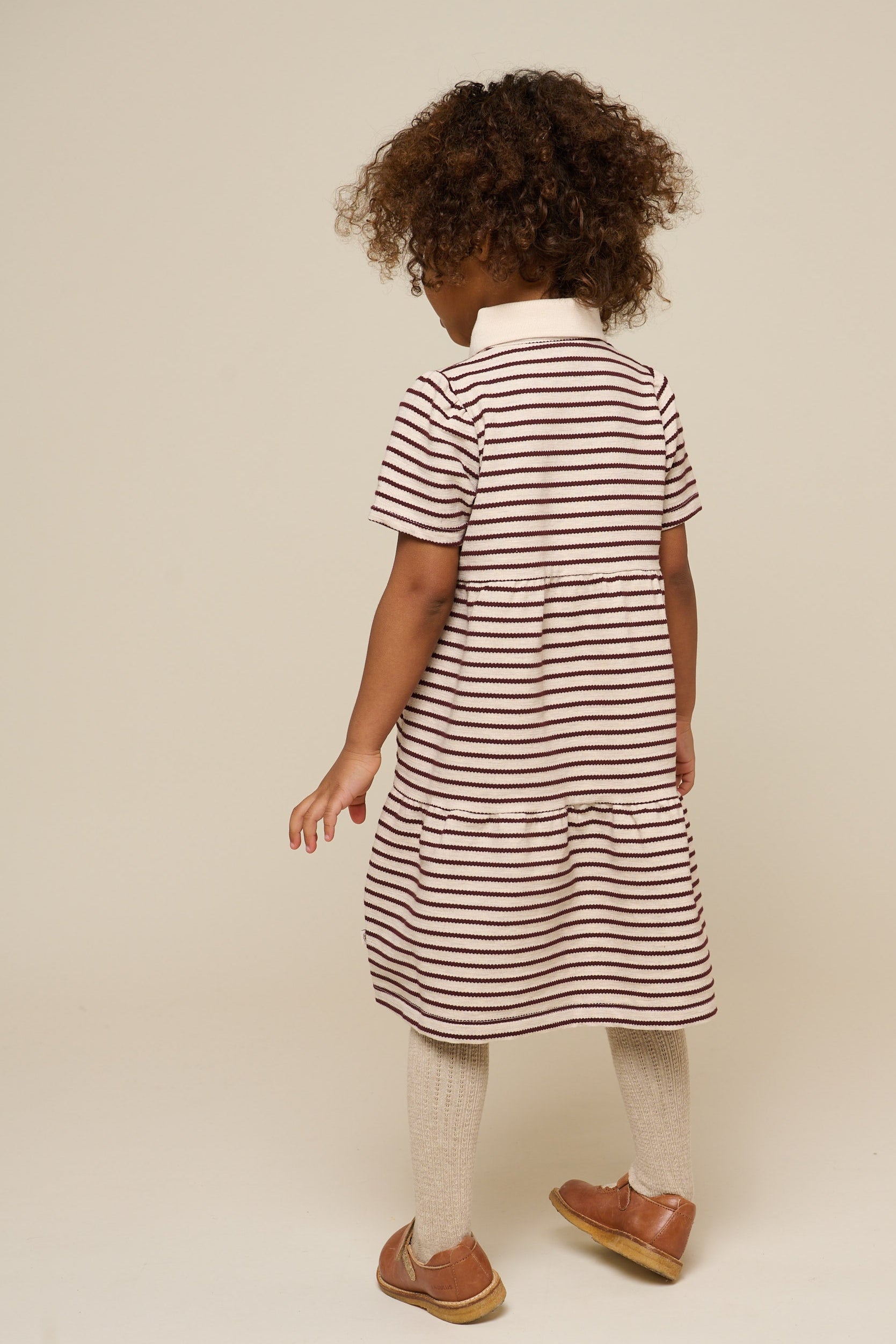 Striped Jersey Dress - Kids - Brown | 101010 Emmie