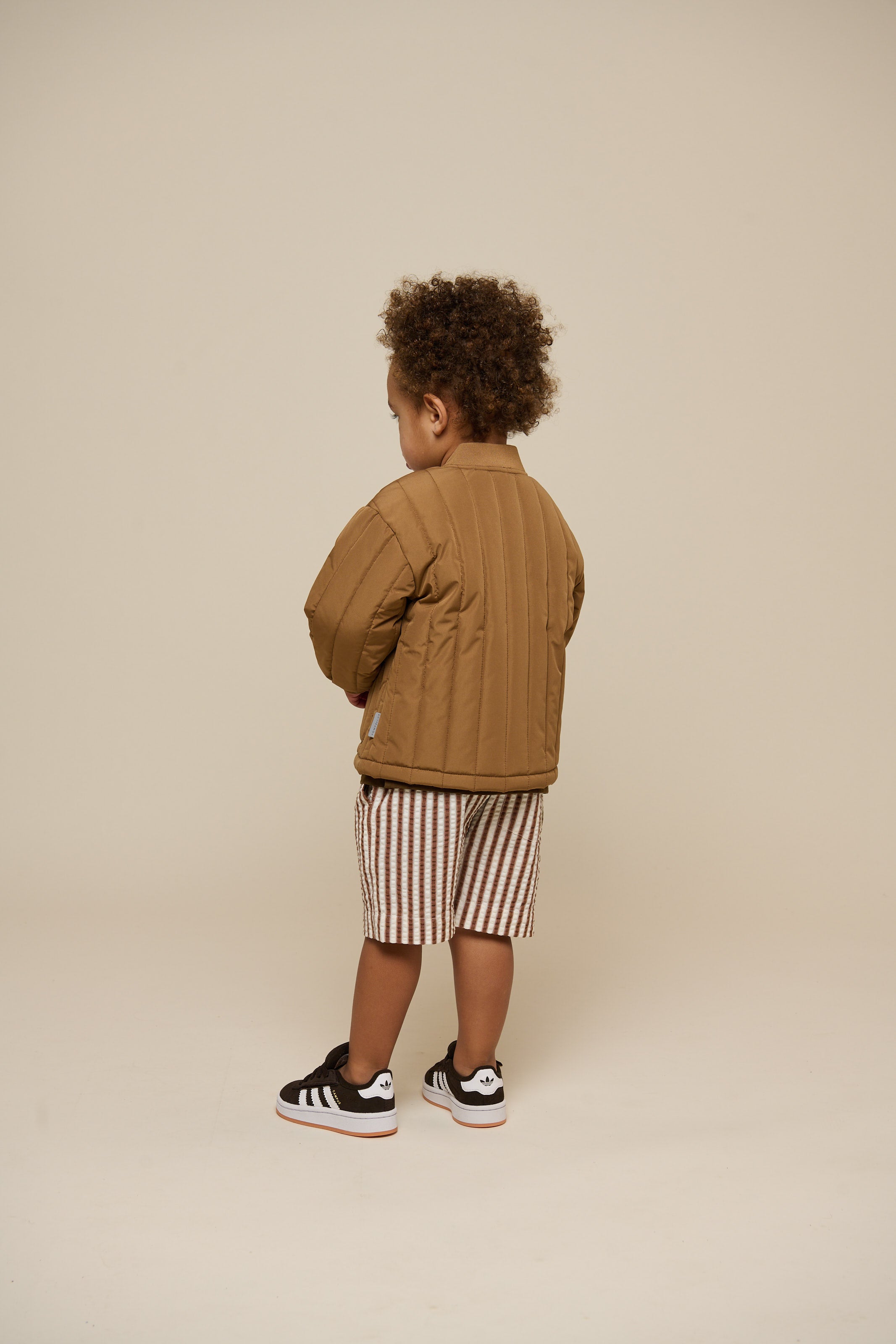 Striped Seersucker Shorts - Kids - Brown | 101187 Frank