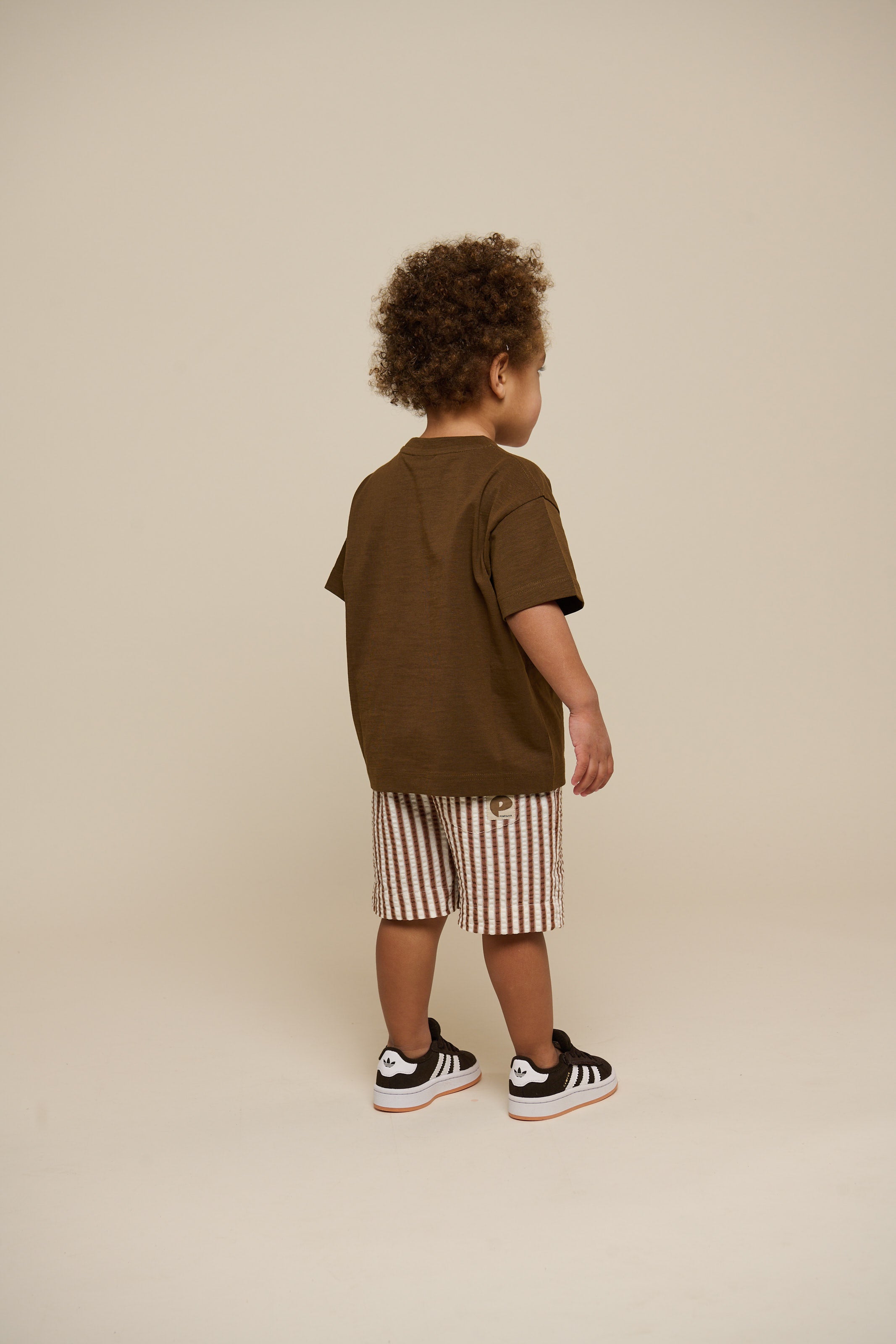 Striped Seersucker Shorts - Kids - Brown | 101187 Frank