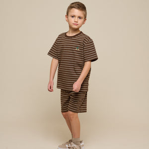 Striped T-shirt - Tween - Dark Brown | 101178 Otto